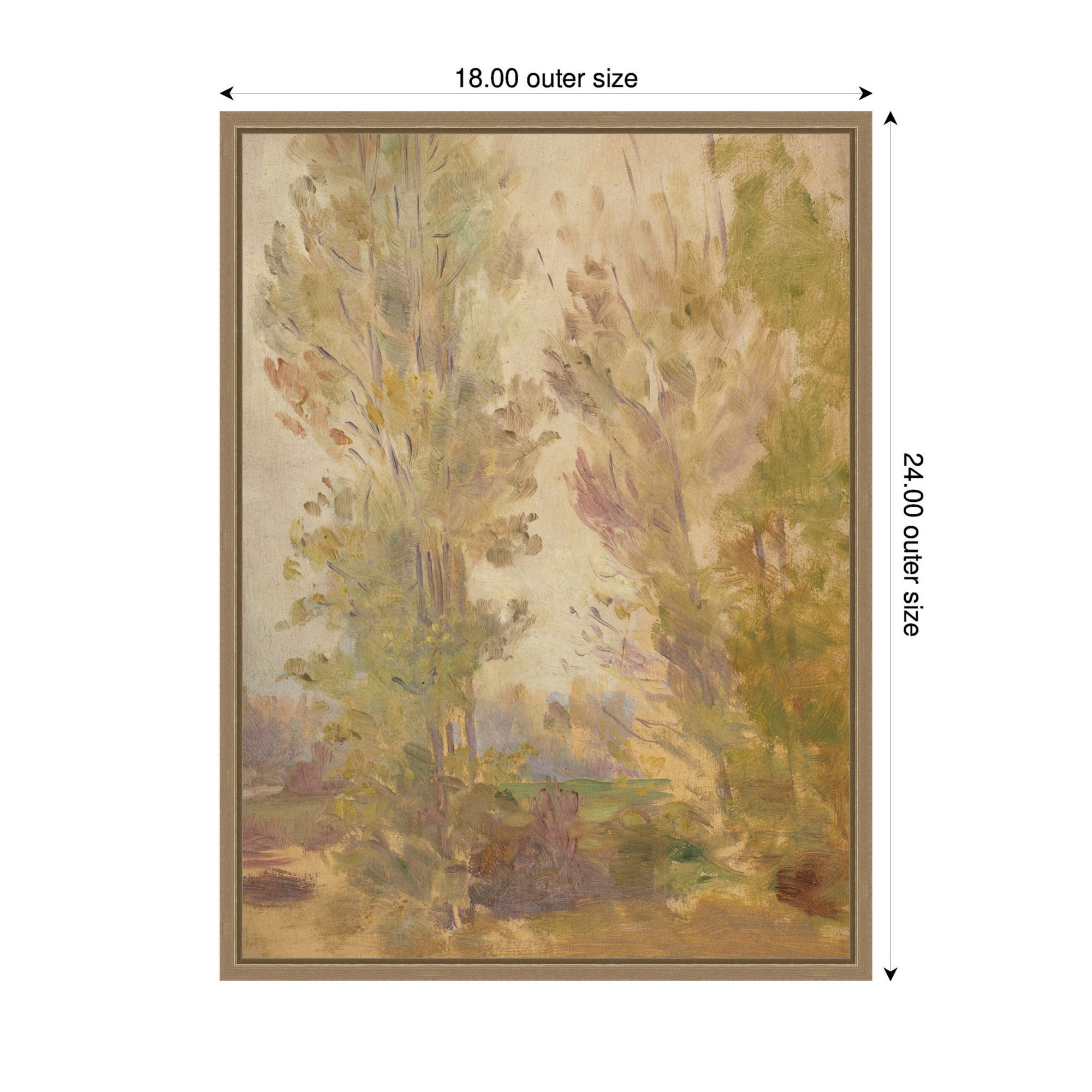 Framed Canvas 18x24 Sylvie Dark Gold 2