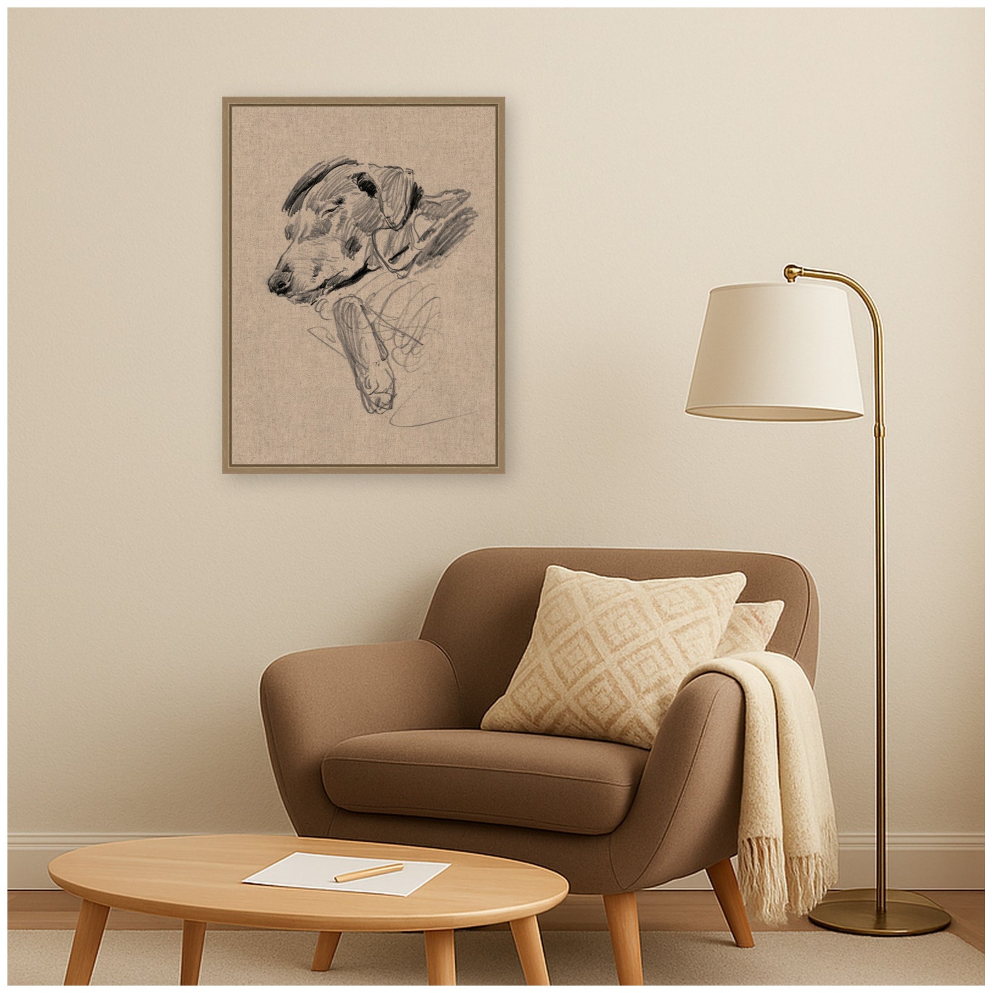Framed Canvas 18x24 Sylvie Dark Gold 6