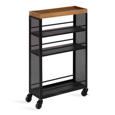Storage Cart Natural Black 18x7x30 1