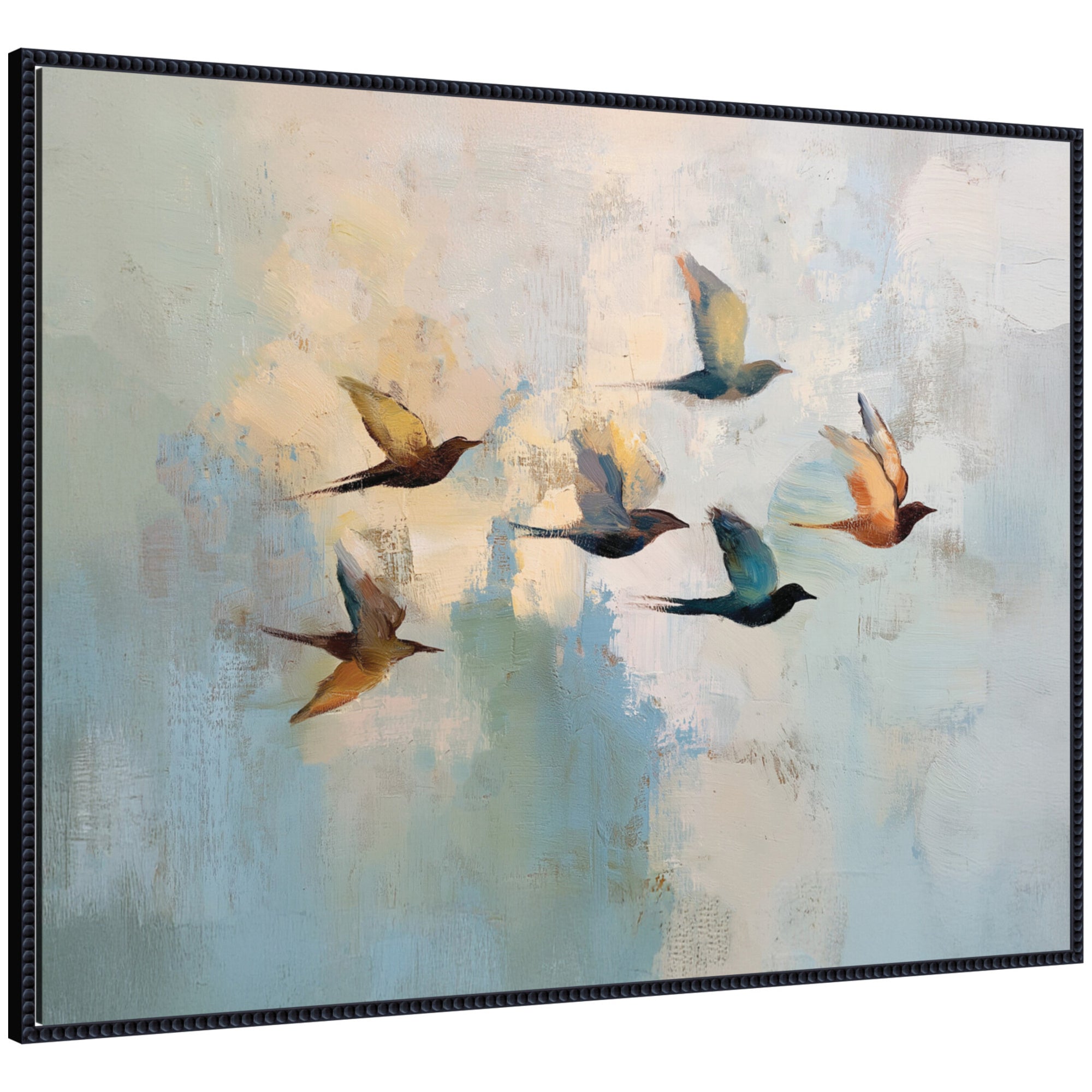 Framed Canvas 42x32 Sylvie Beaded Black 1