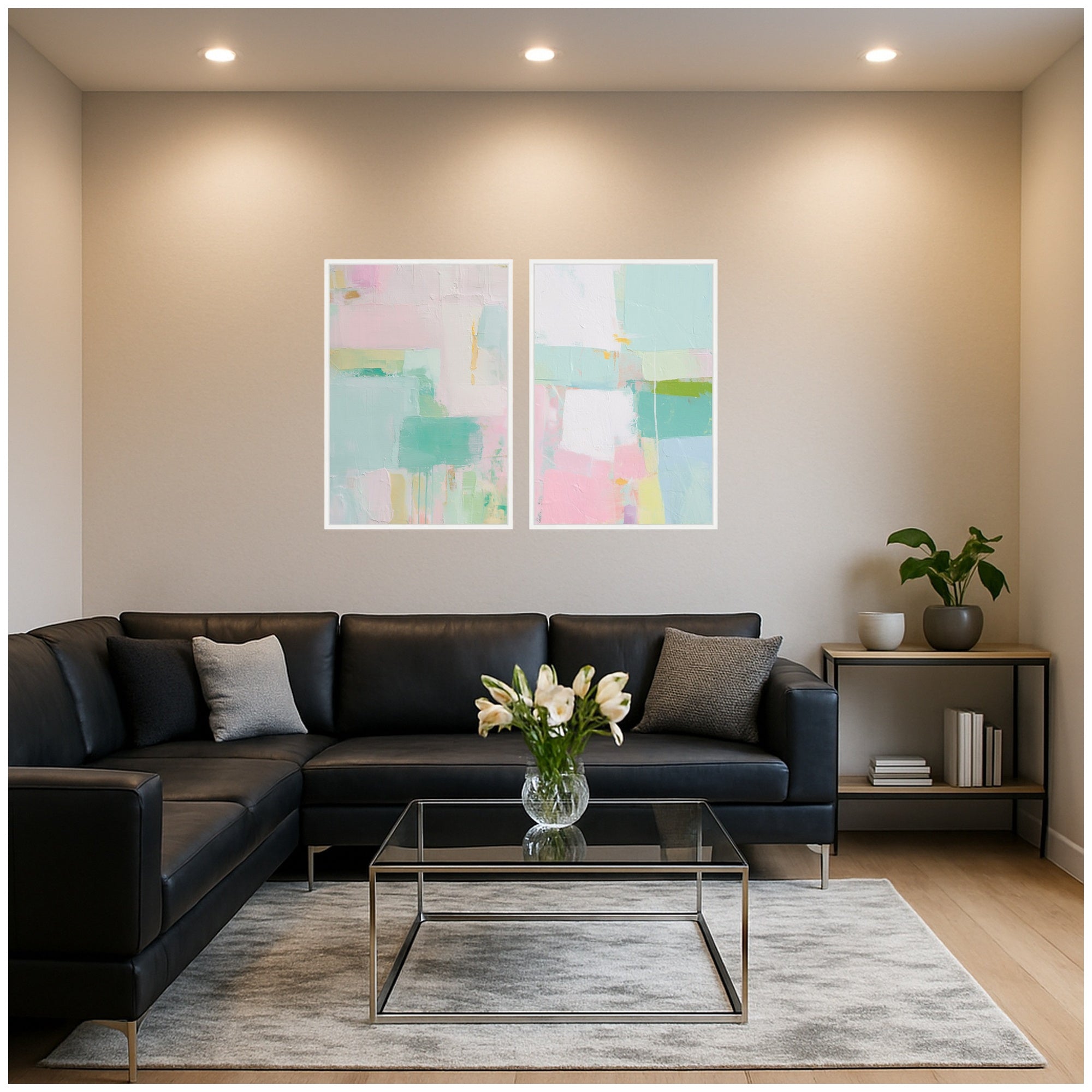 Framed Canvas Sylvie White 2 Piece Set 23x33 6