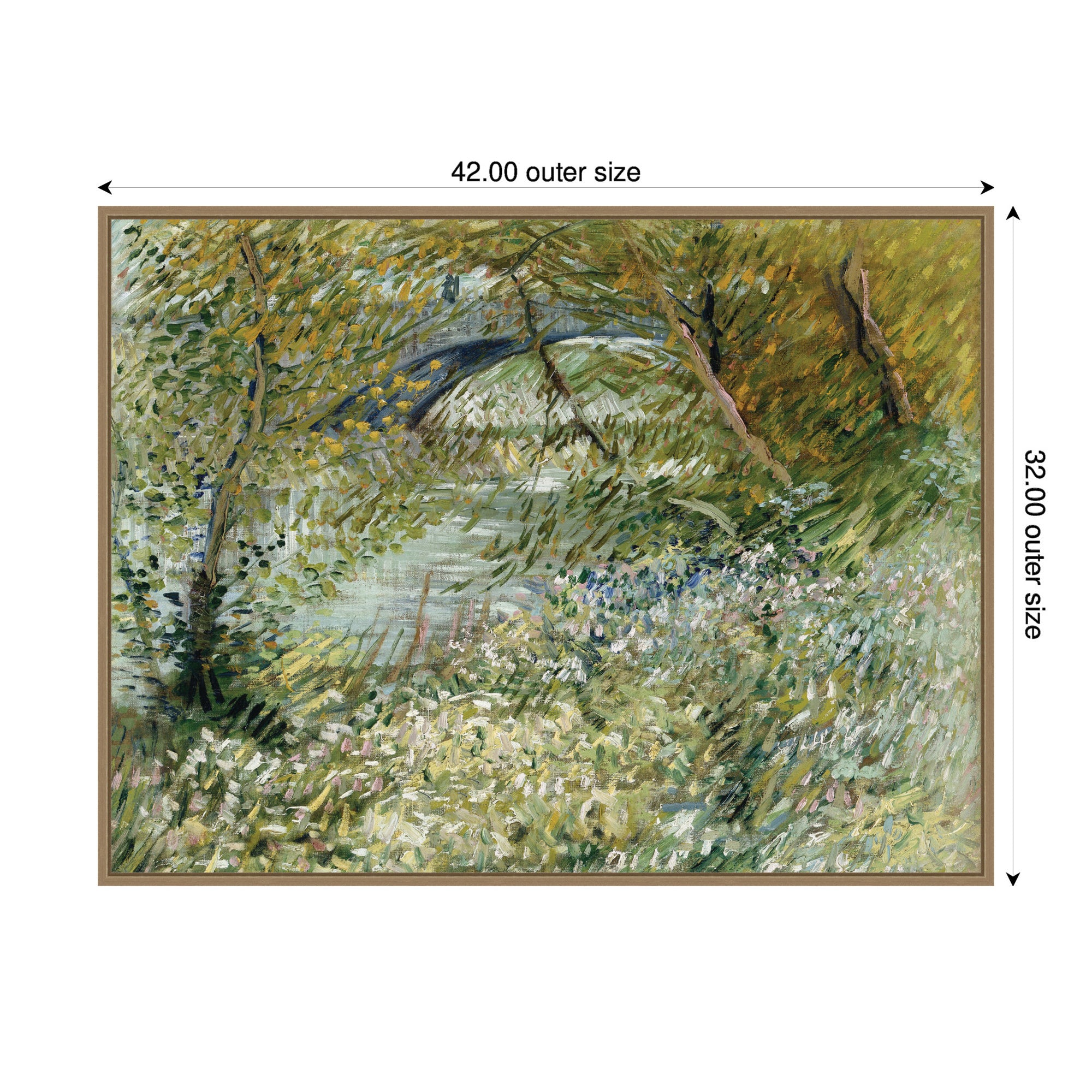 Framed Canvas 42x32 Sylvie Dark Gold 2
