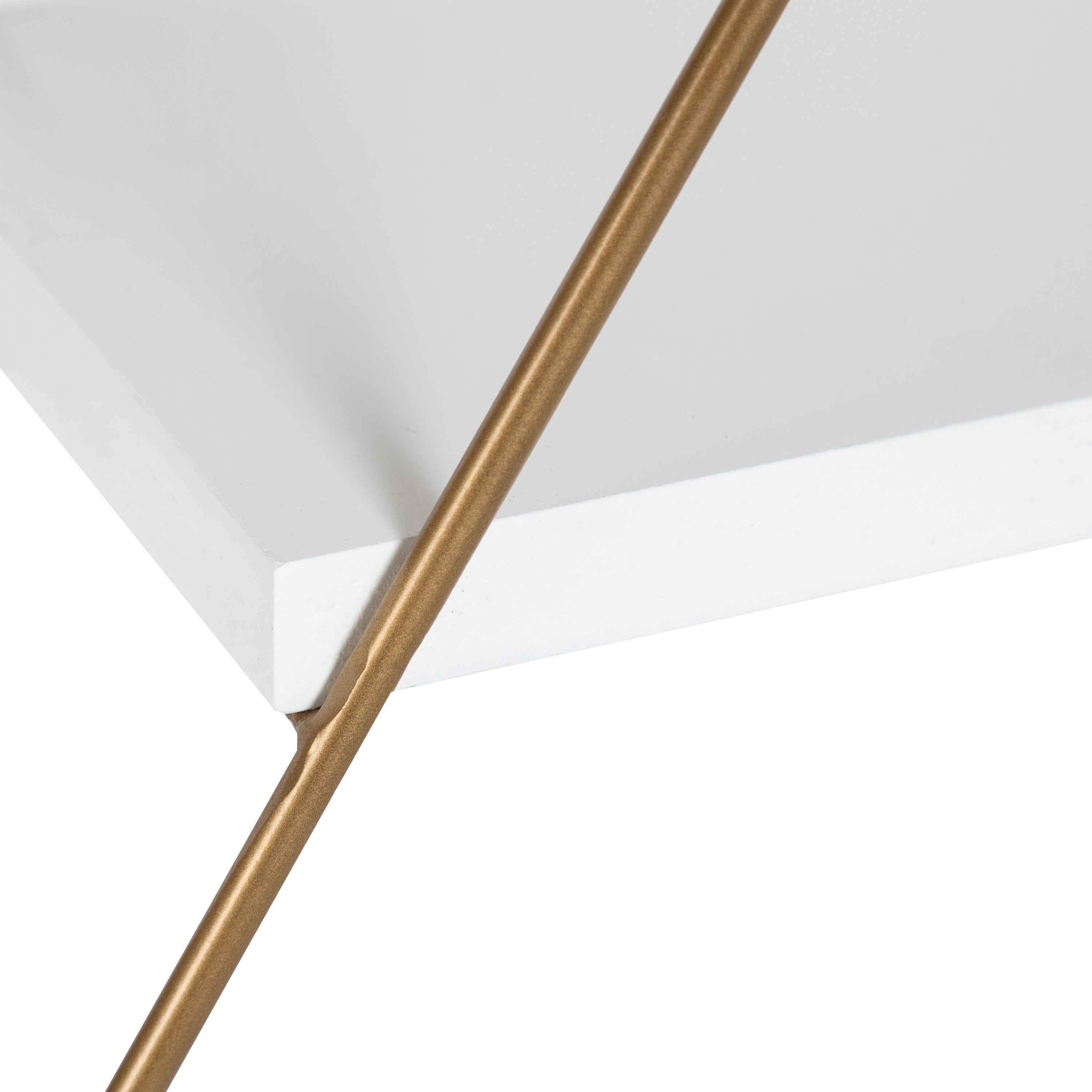 Accent Shelf White Gold 3 Shelves 4