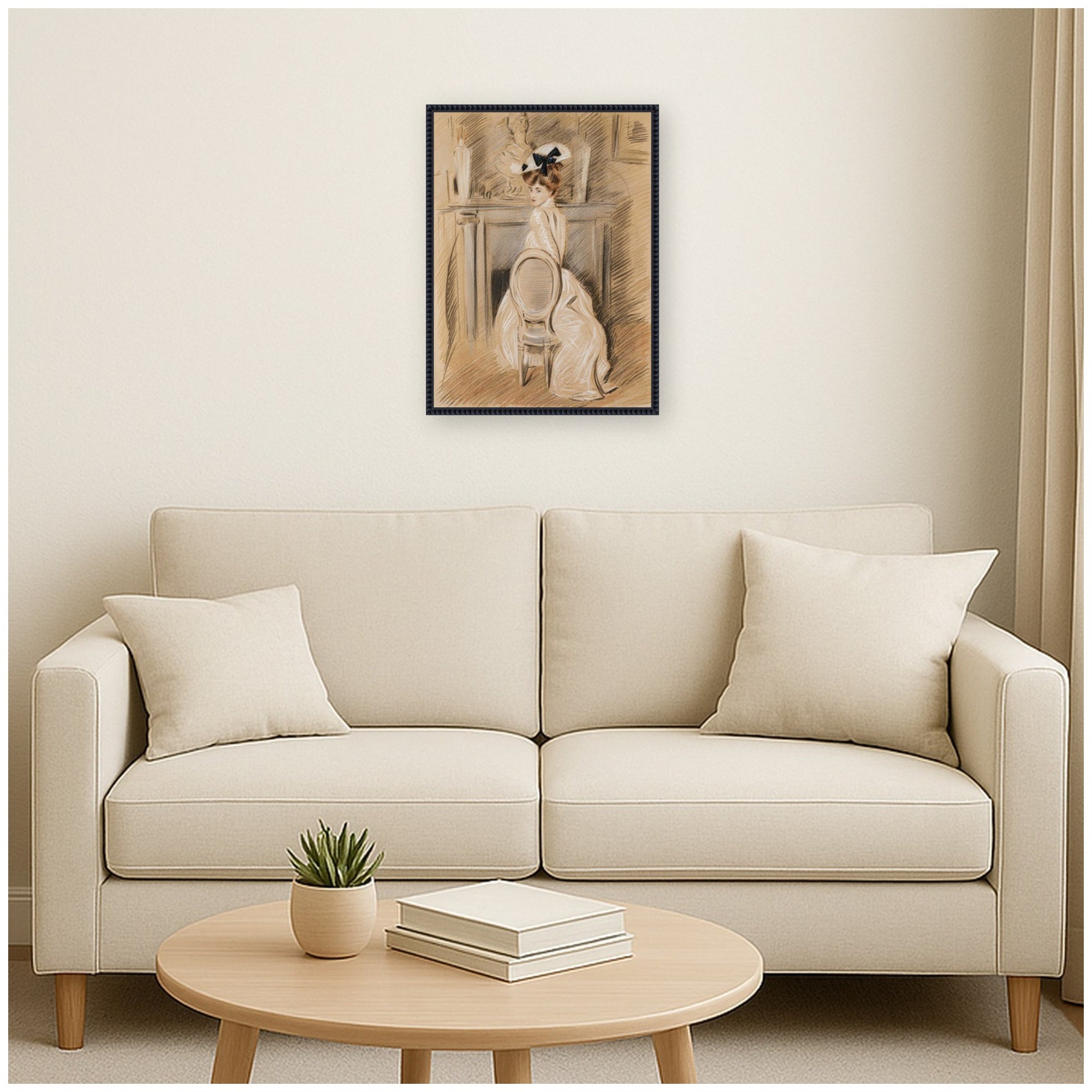 Framed Canvas 18x24 Sylvie Beaded Black 6