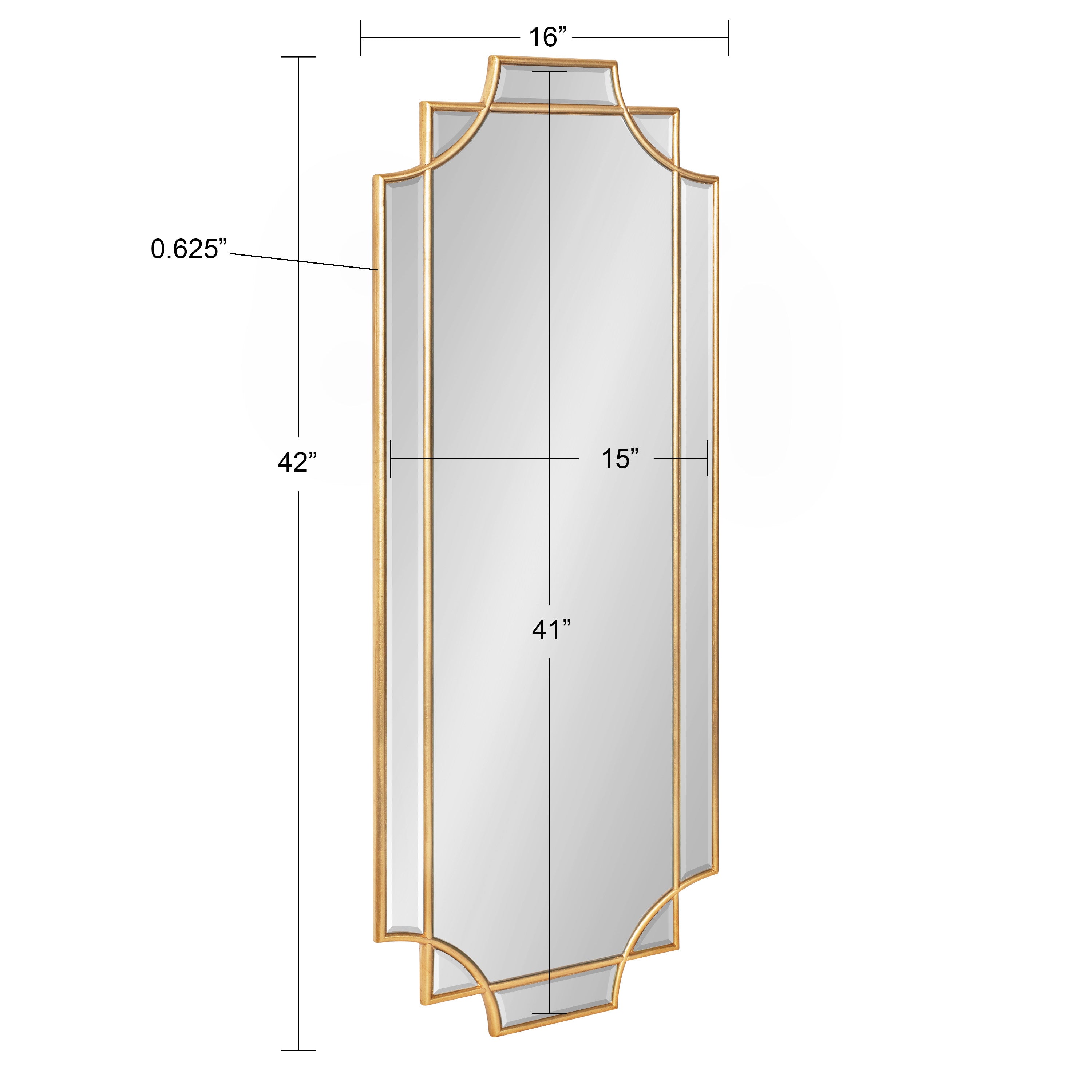 Full Length Mirror 16x42 Gold 5