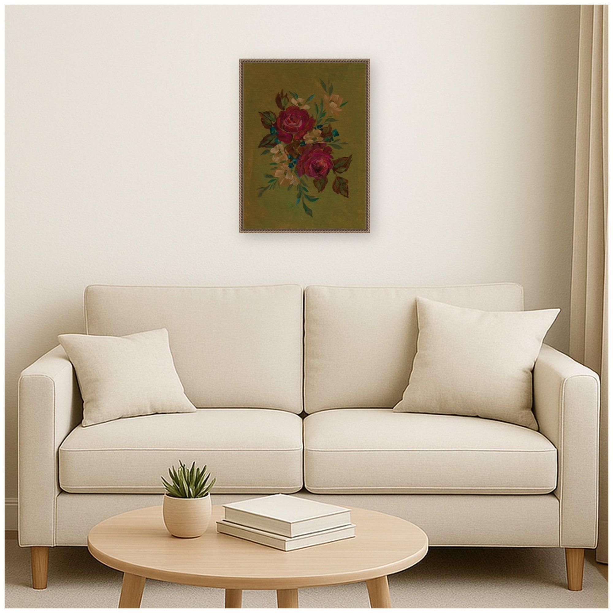 Framed Canvas 18x24 Sylvie Beaded Dark Gold 7