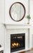 Round Mirror Dark Brown 36" Diameter 6
