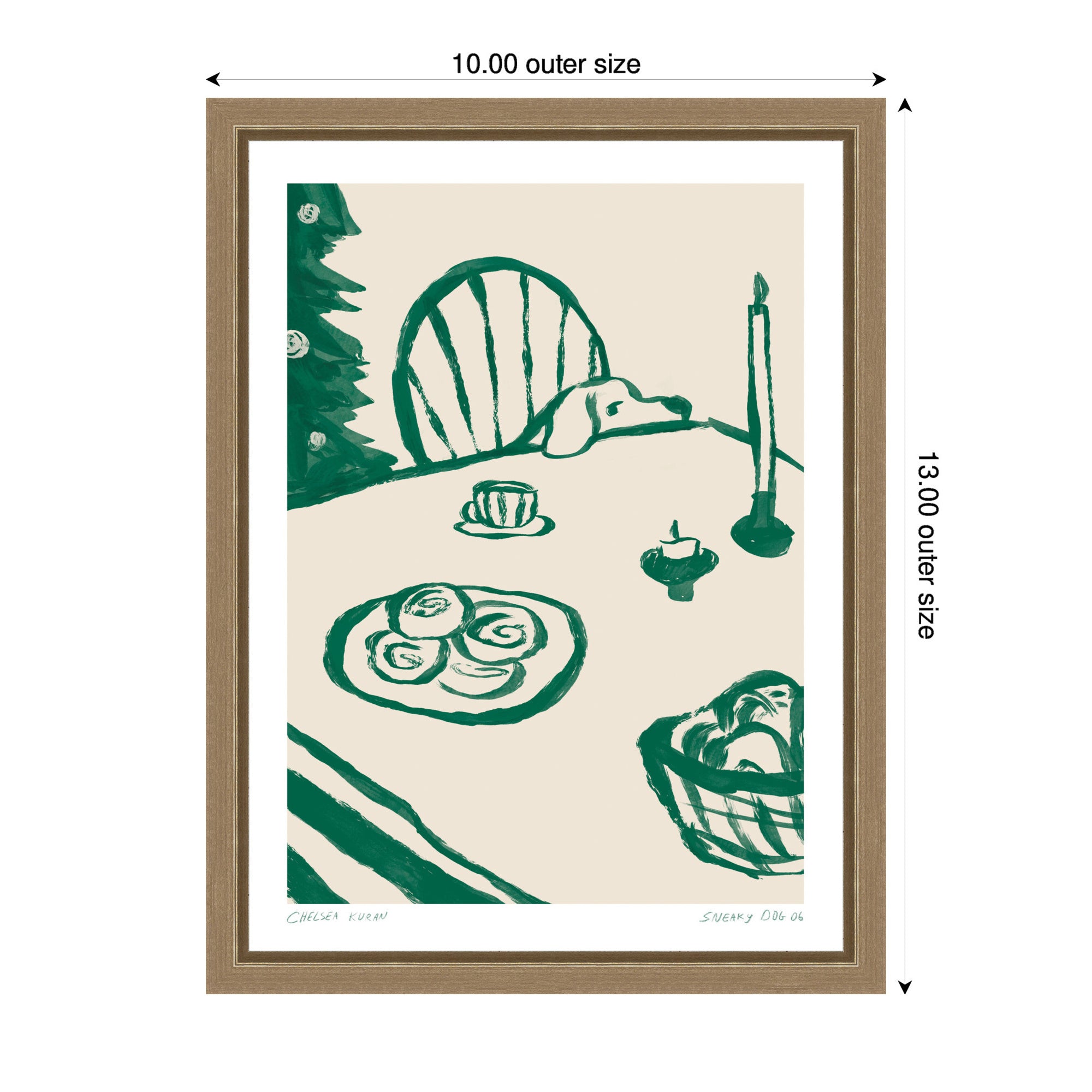 Framed Canvas Sylvie Dark Gold 10x13 2