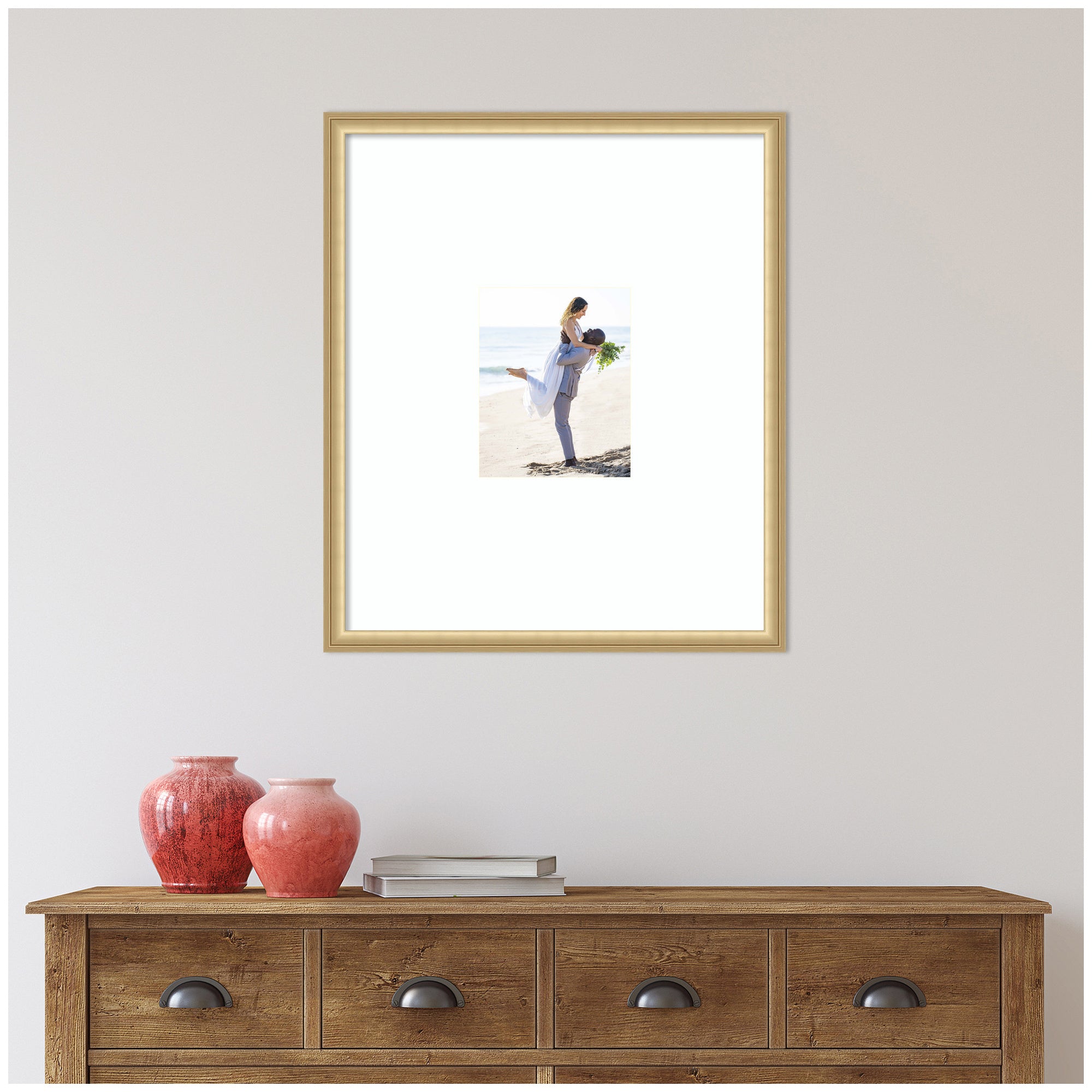 Wall Frame Florence Gold 22x26 matted to 8x10 6