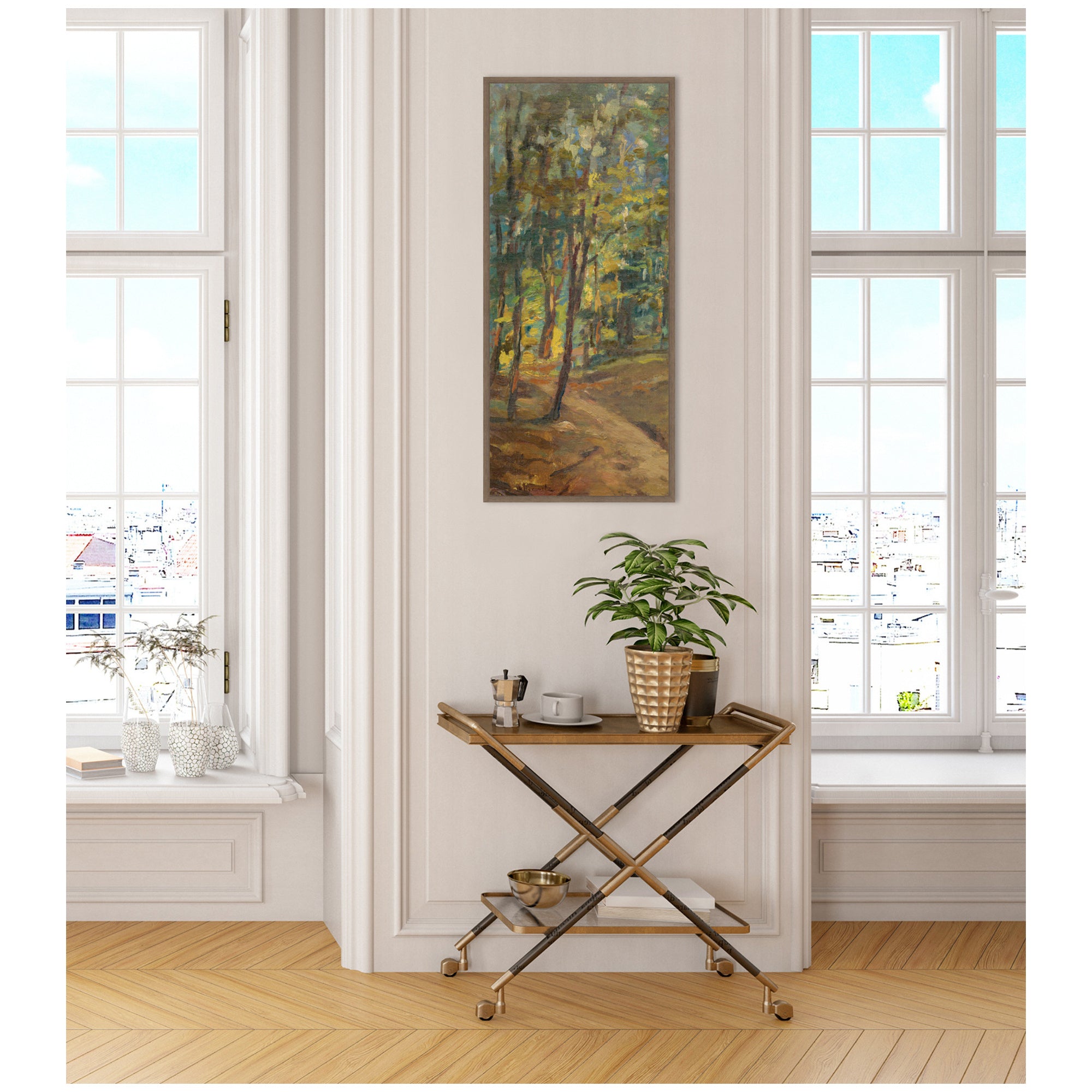 Framed Canvas 18 x 40 Sylvie Walnut 5