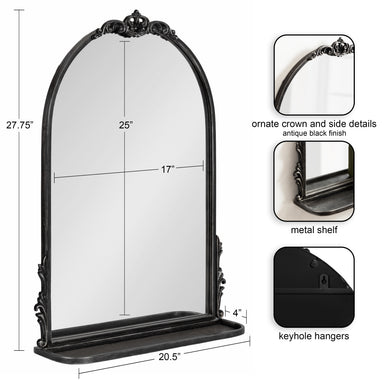 Functional Mirror Black 21x28 2