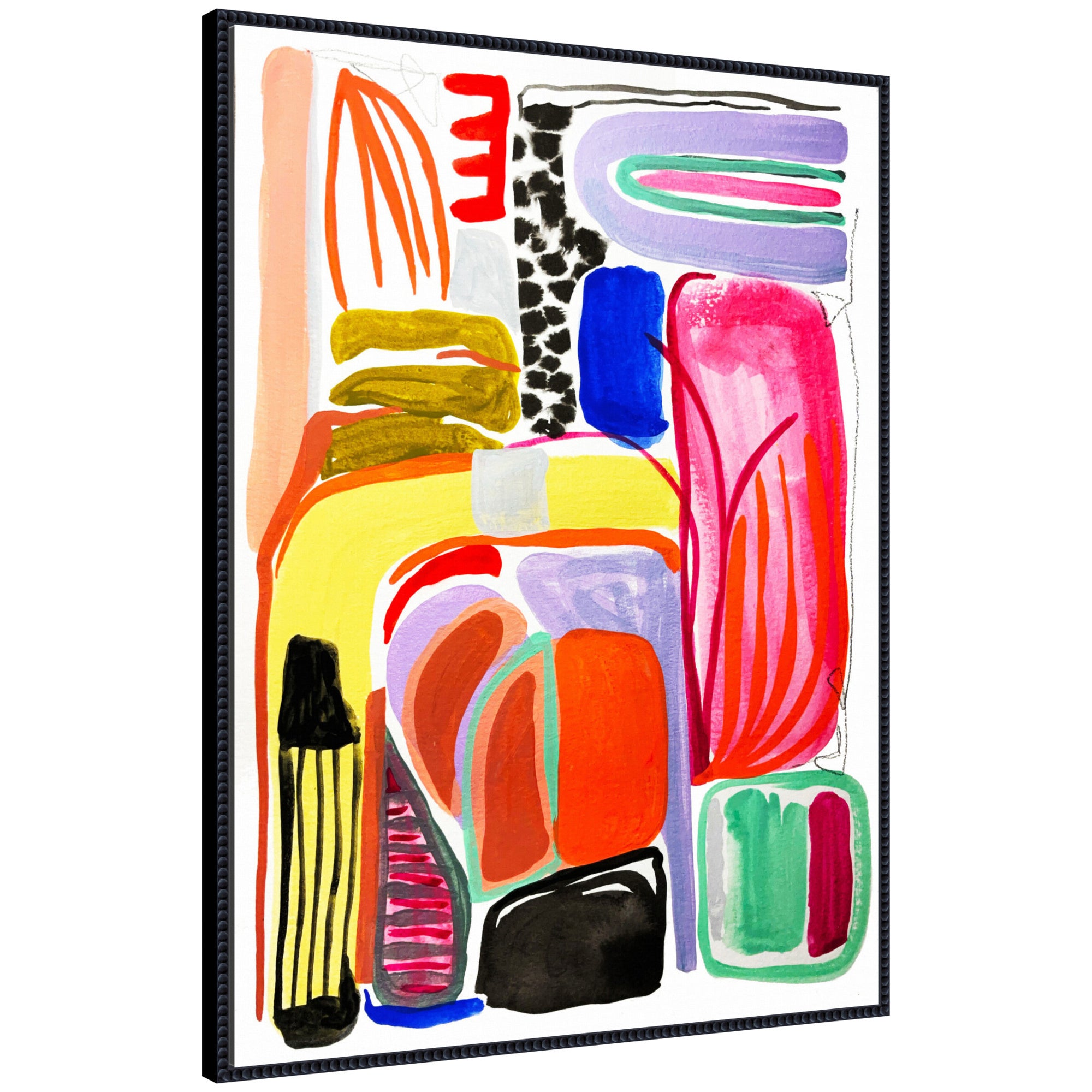 Sylvie Abstract 08 Framed Canvas by Emma Daisy