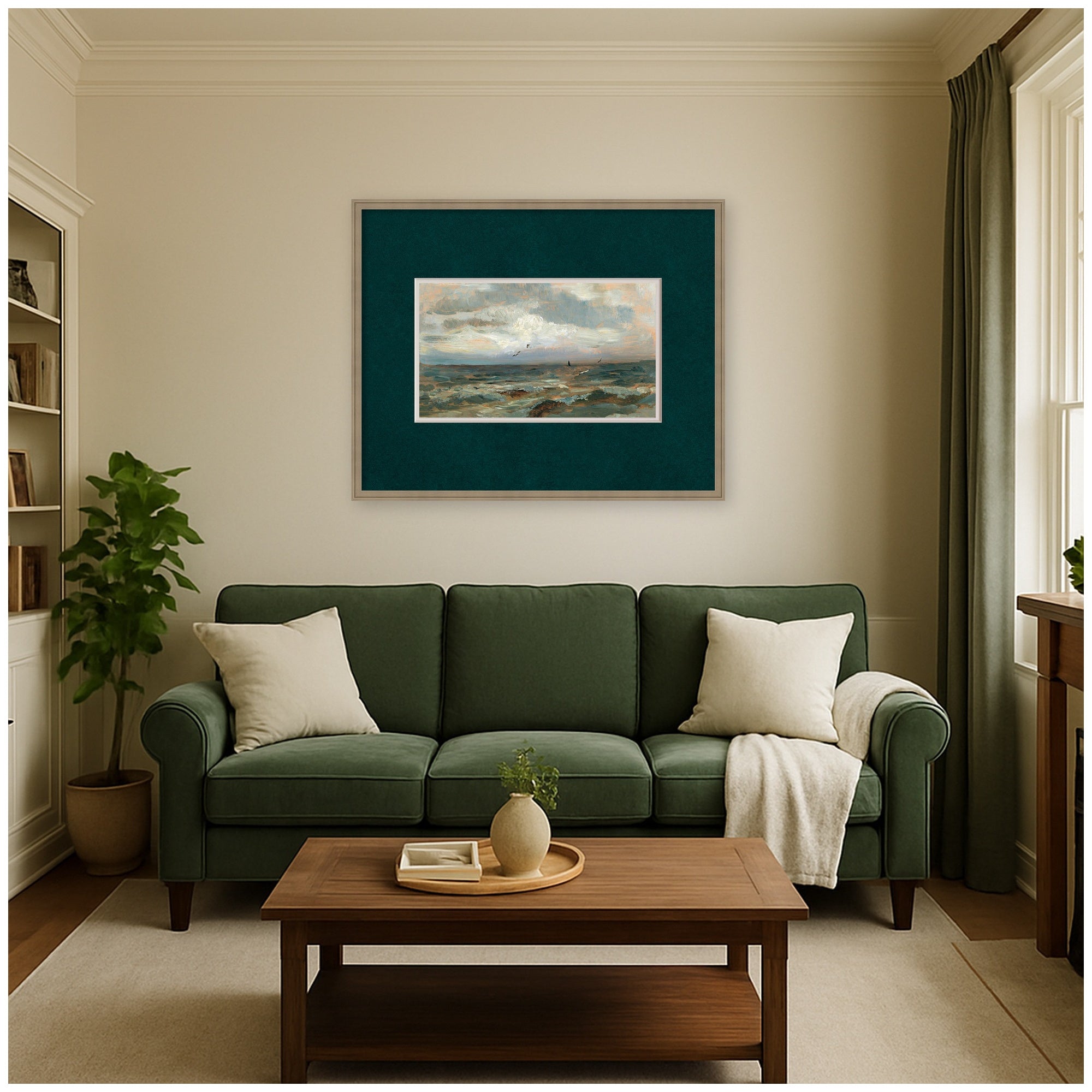 Framed Art 42x34 Florence Light Brown 6