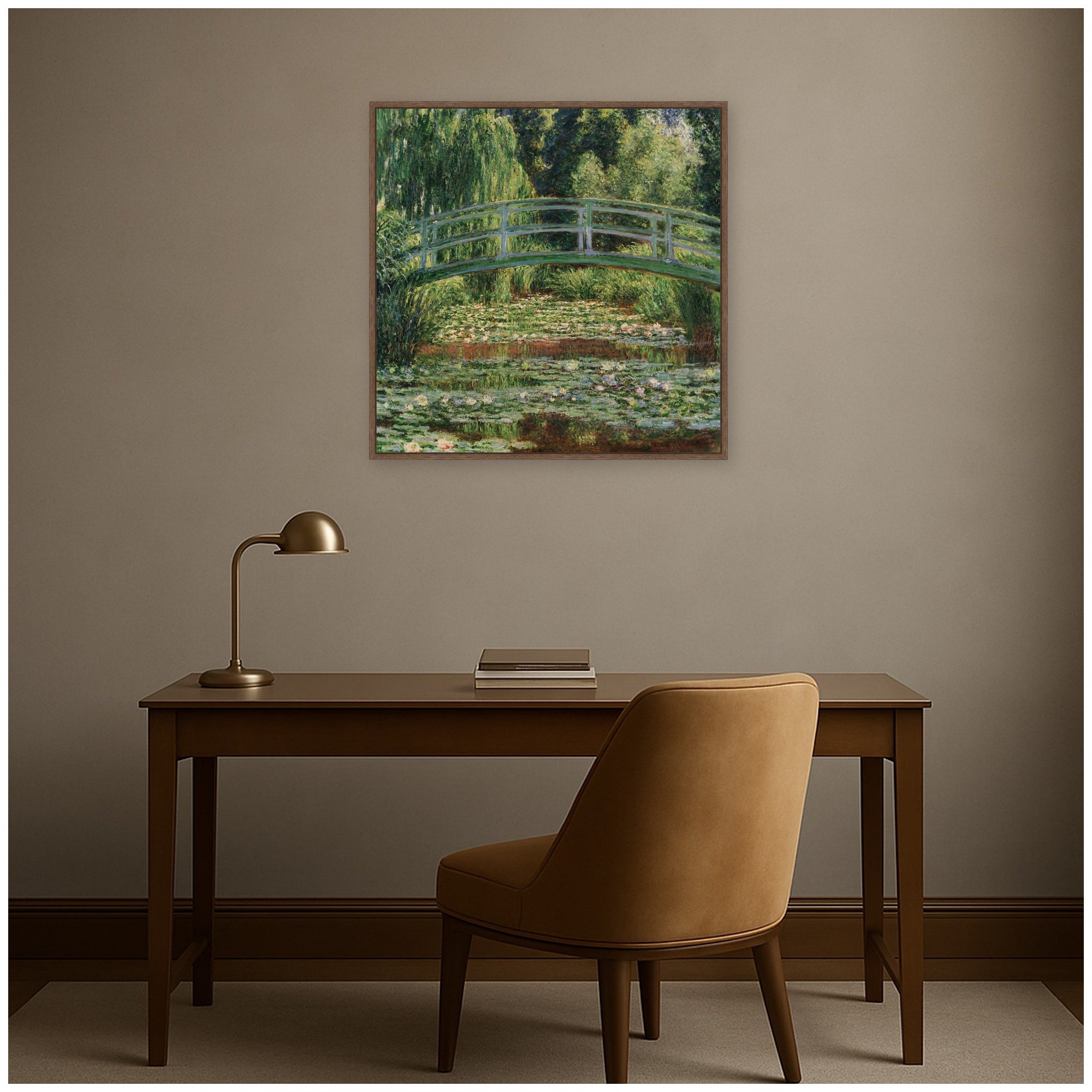 Framed Canvas 30x30 Sylvie Walnut 6
