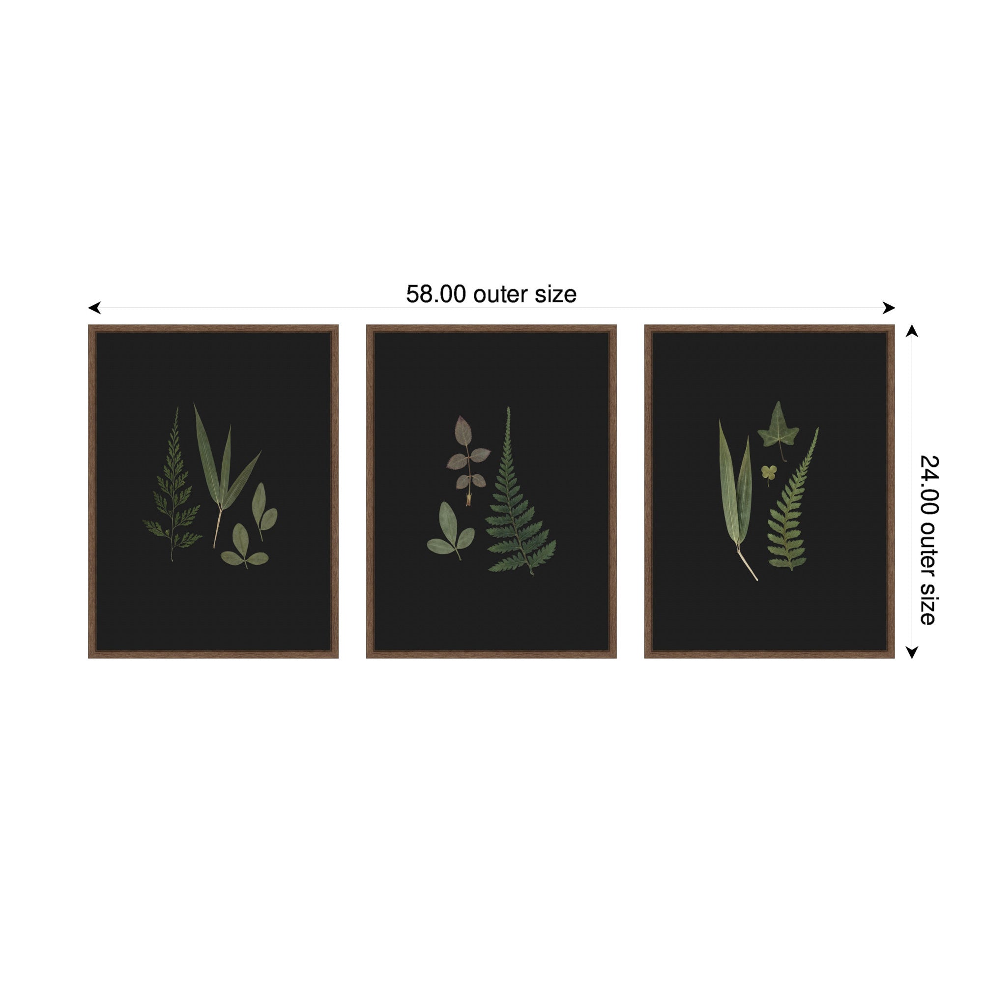 Art Set 3 Piece Set 18x24 Sylvie Walnut 2