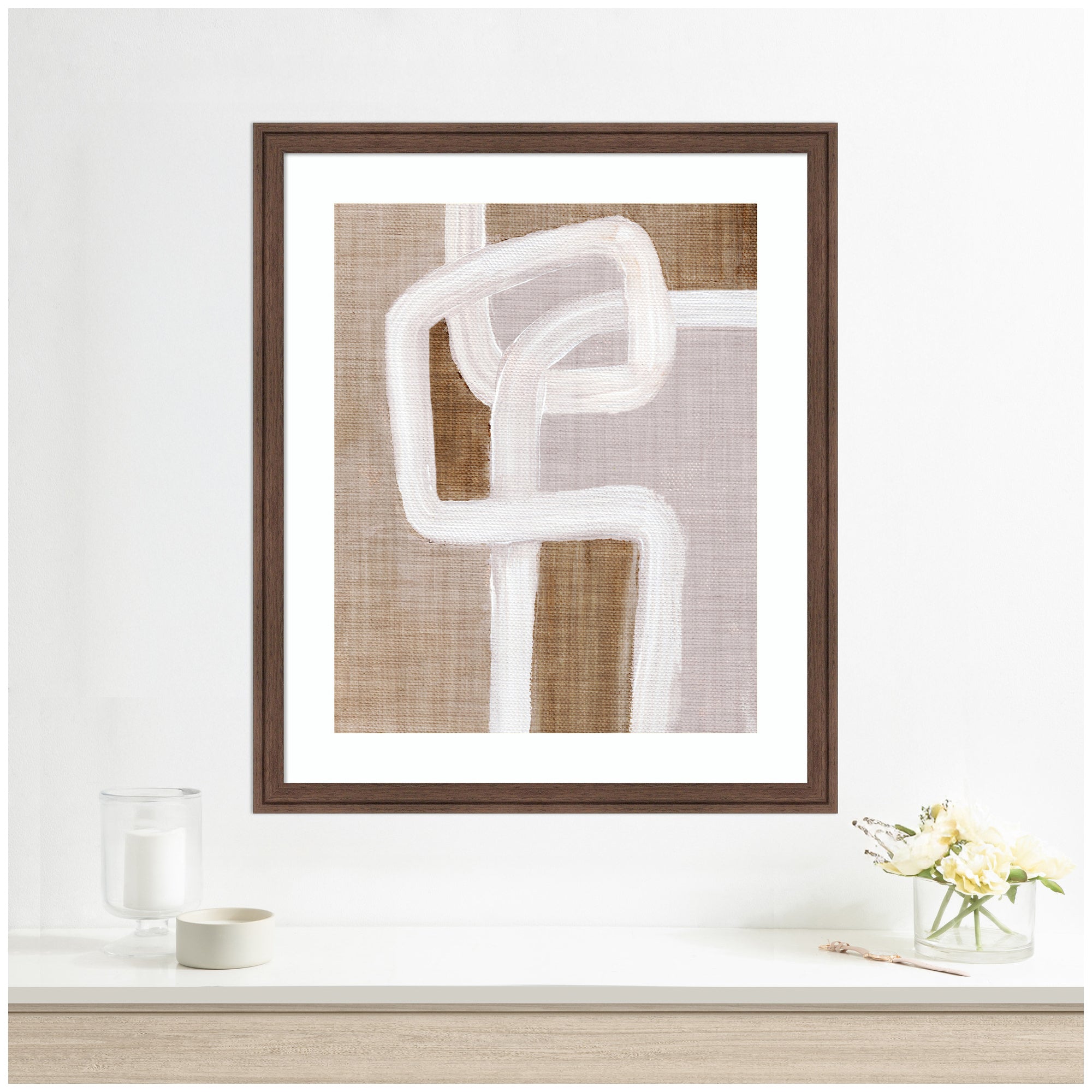 Framed Art rhythmic lines l by Nikita Jariwala