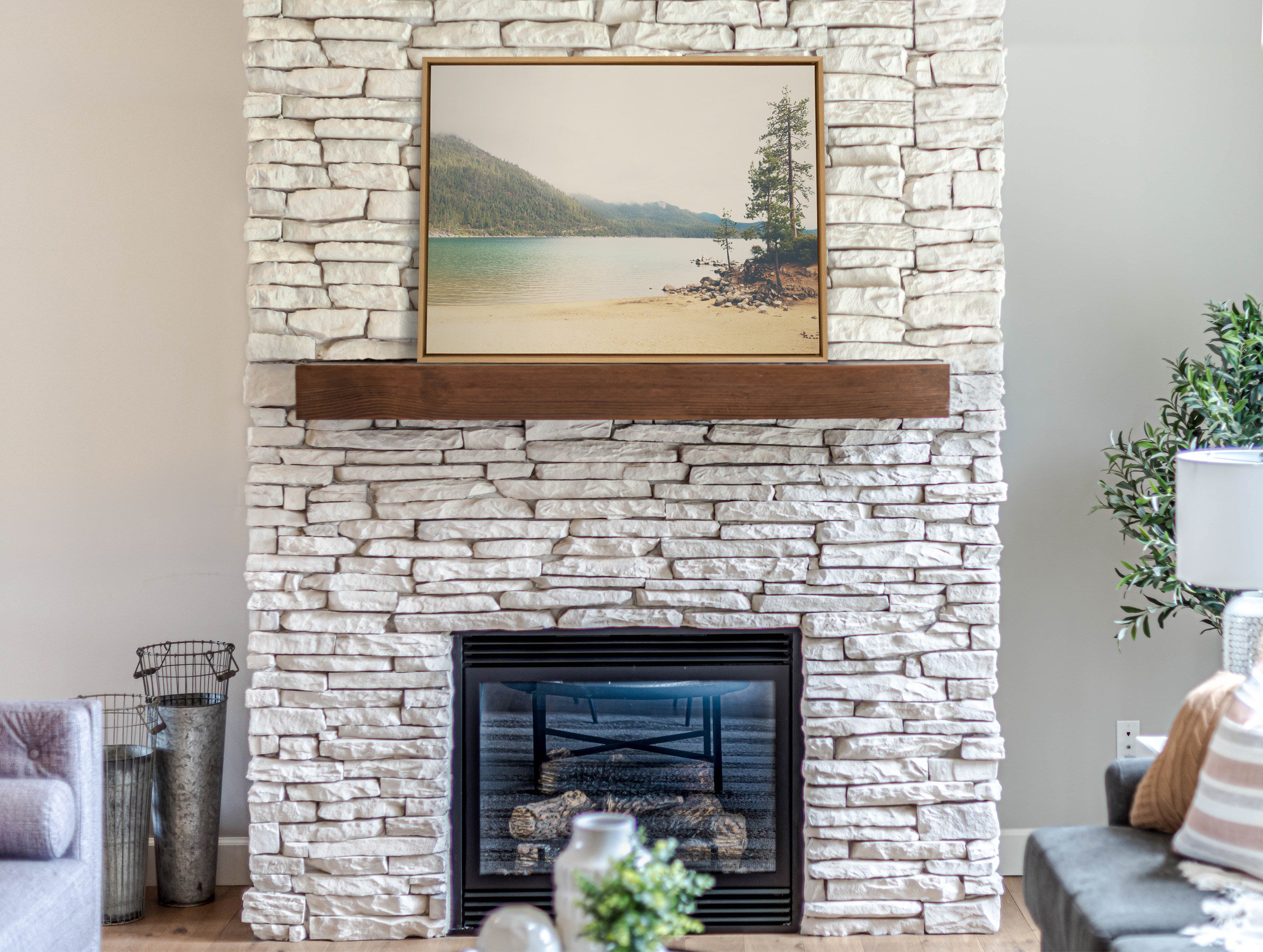Framed Canvas Sylvie Natural 28x38 6