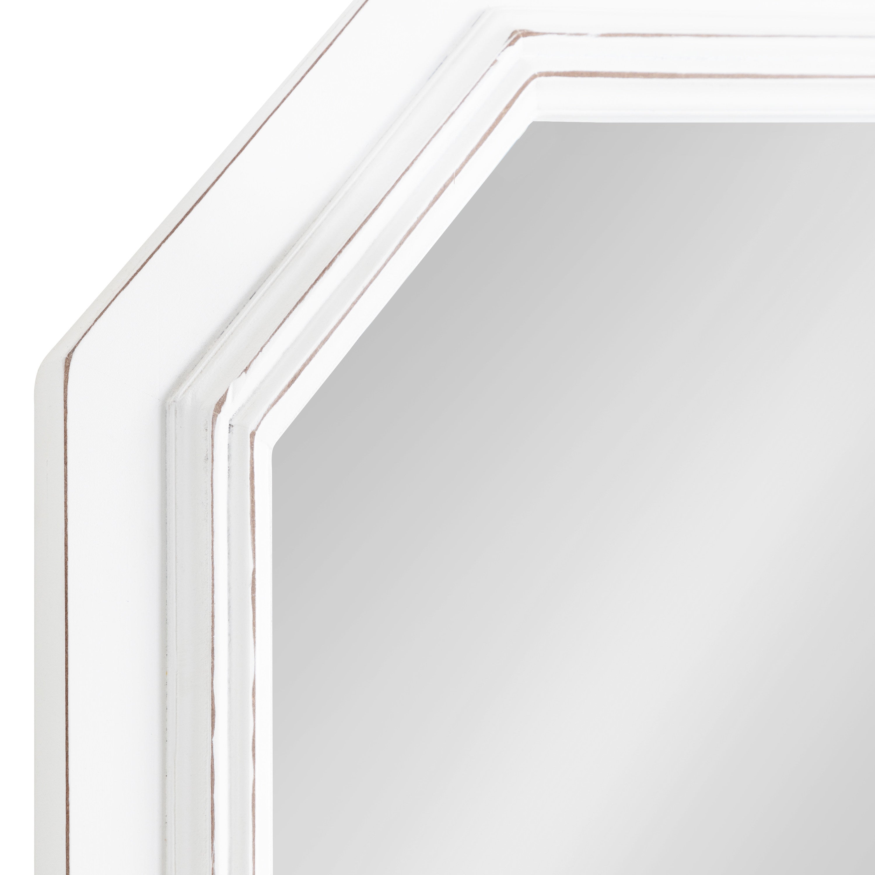 Octagon Mirror White 28x36 6