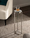 Drink Table Gray Silver 9x9x23 6