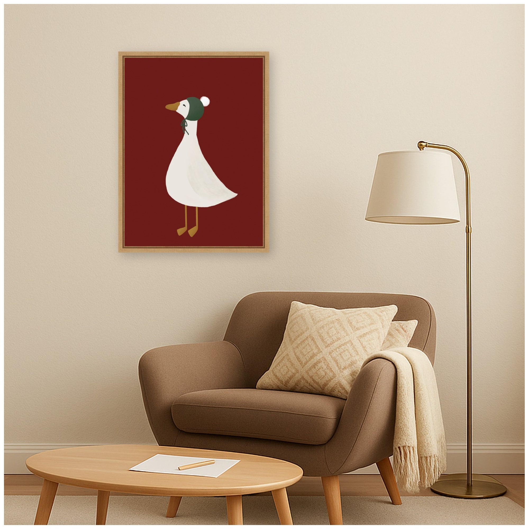Framed Canvas Sylvie Natural 18x24 6