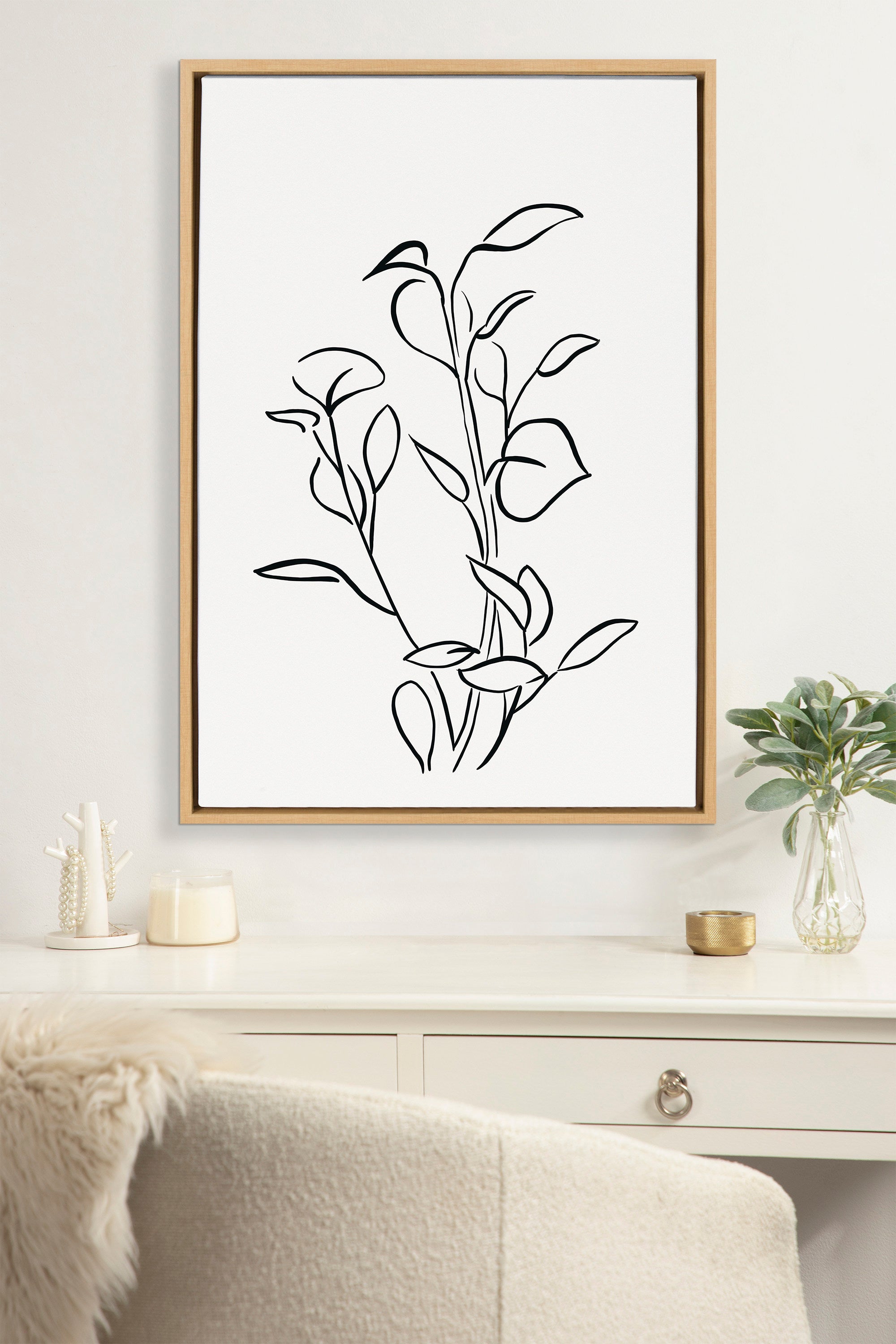 Framed Canvas Sylvie Natural 23x33 7