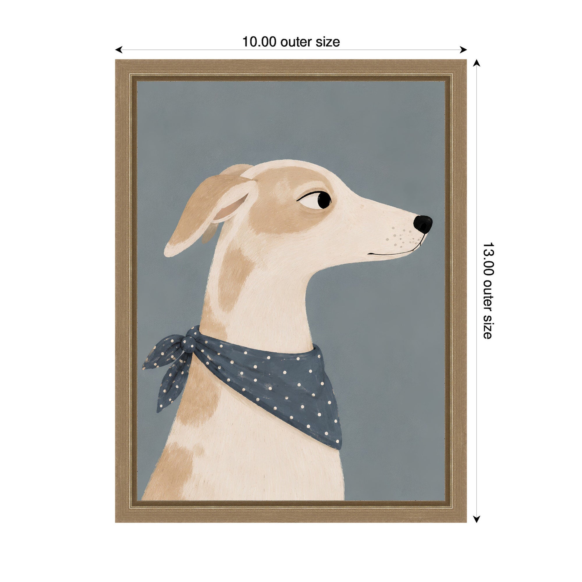 Framed Canvas 10x13 Sylvie Dark Gold 2