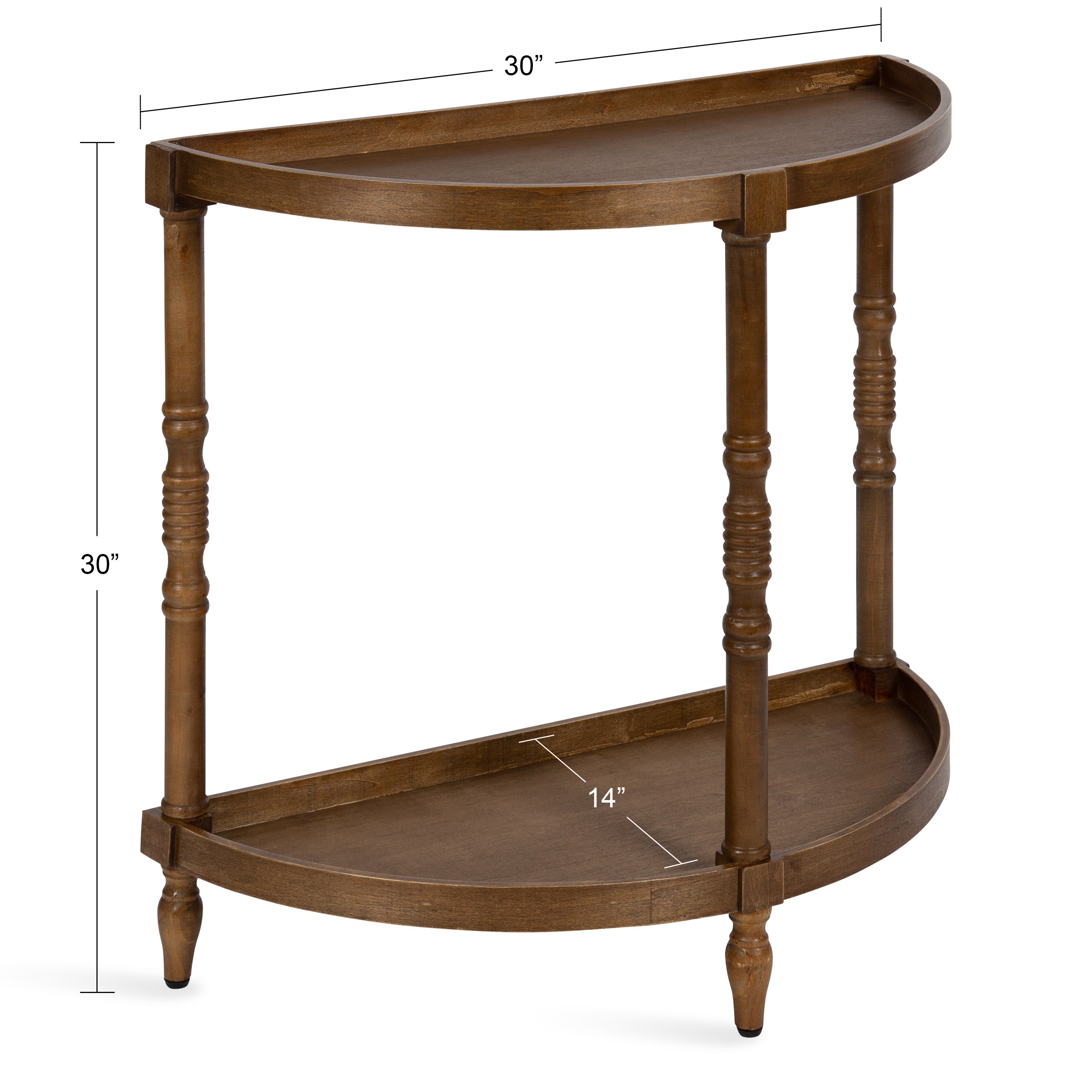 Bellport Wood Console Table with Shelf