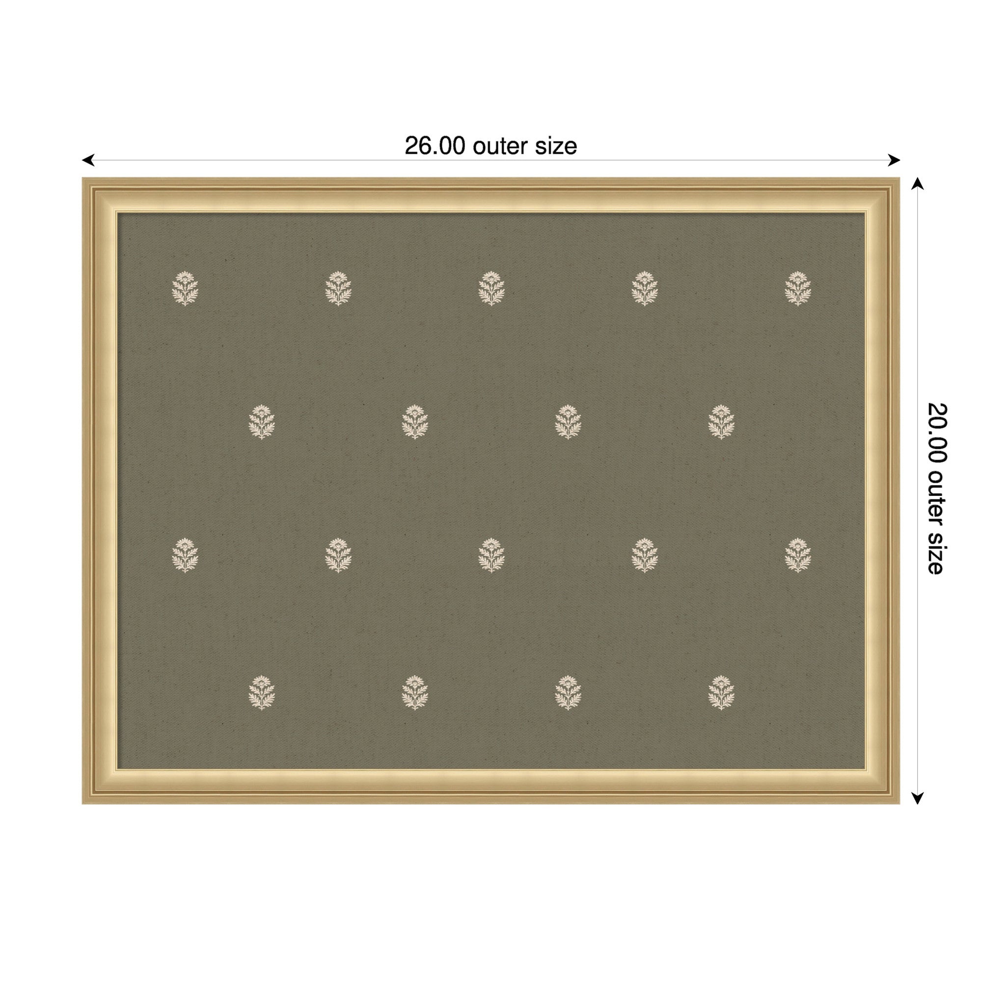 Magnetic Canvas 26x20 Florence Gold 2