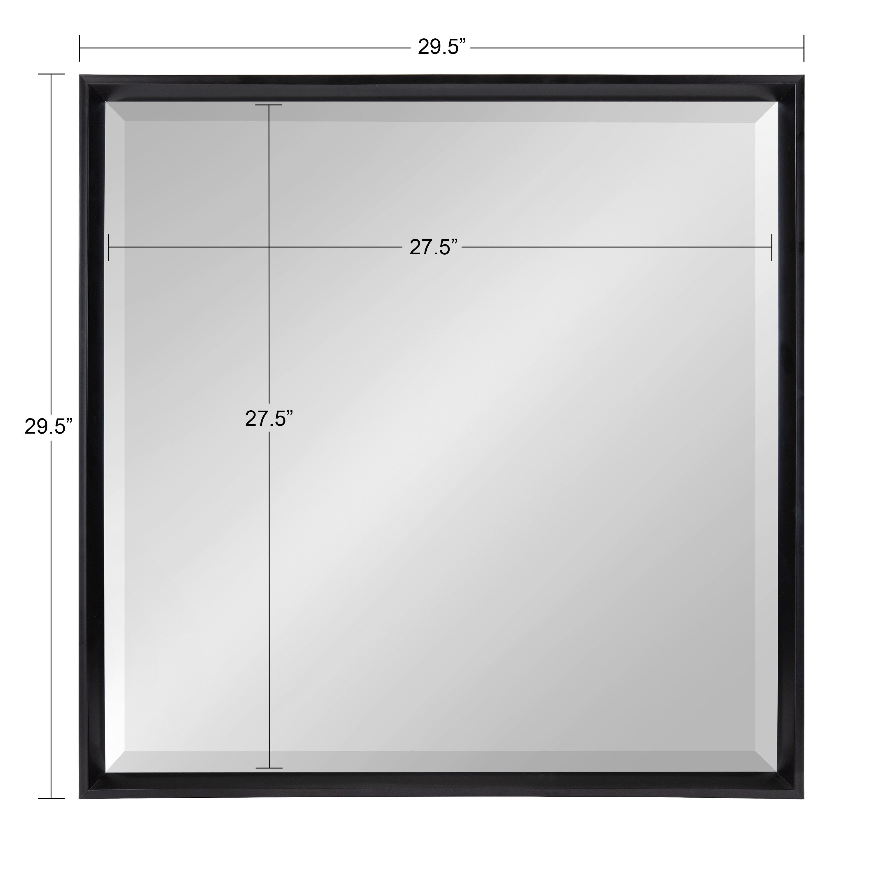 Decorative Wall Mirror Black 29.5x29.5 5