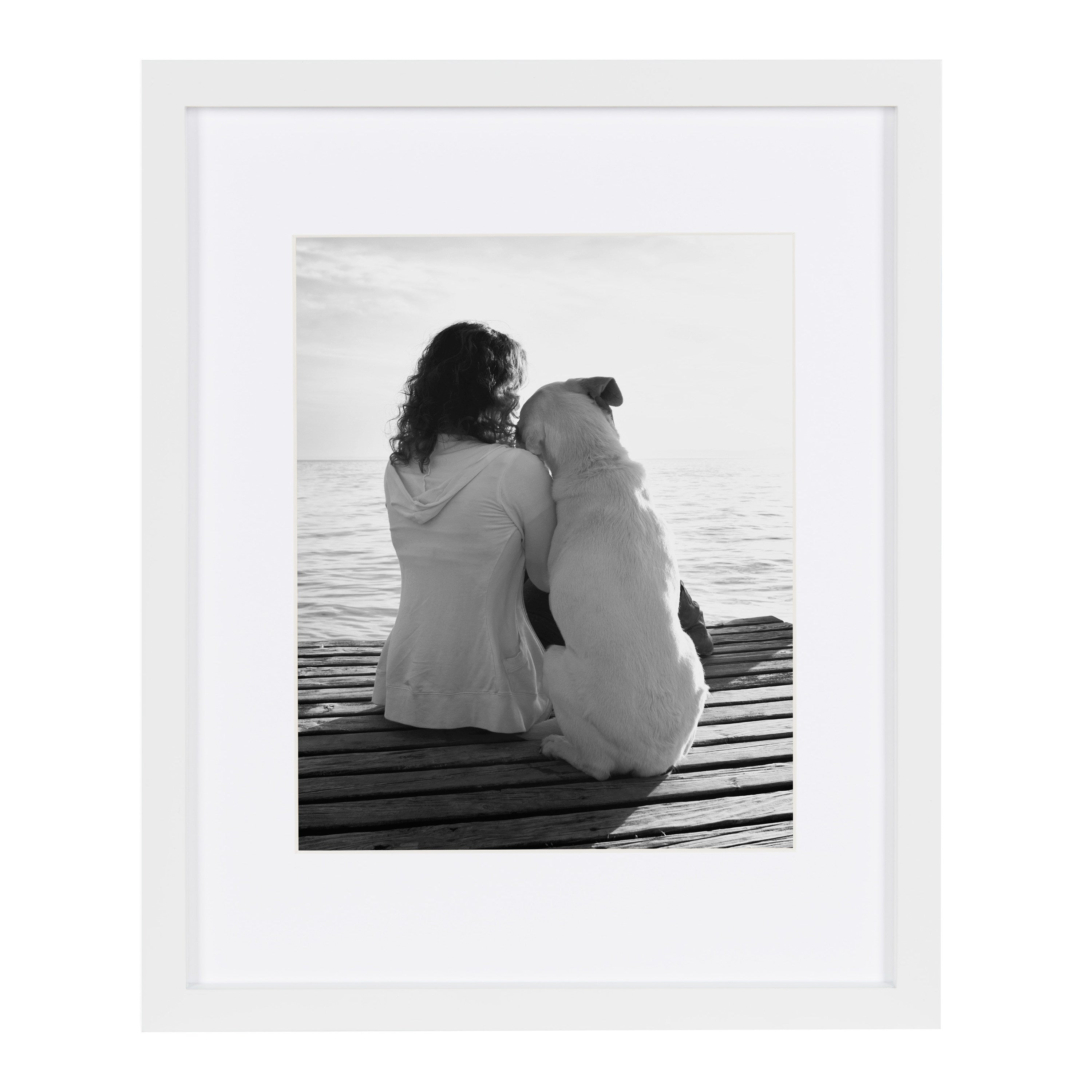 Wall Frame White 11x14 matted to 8x10 2