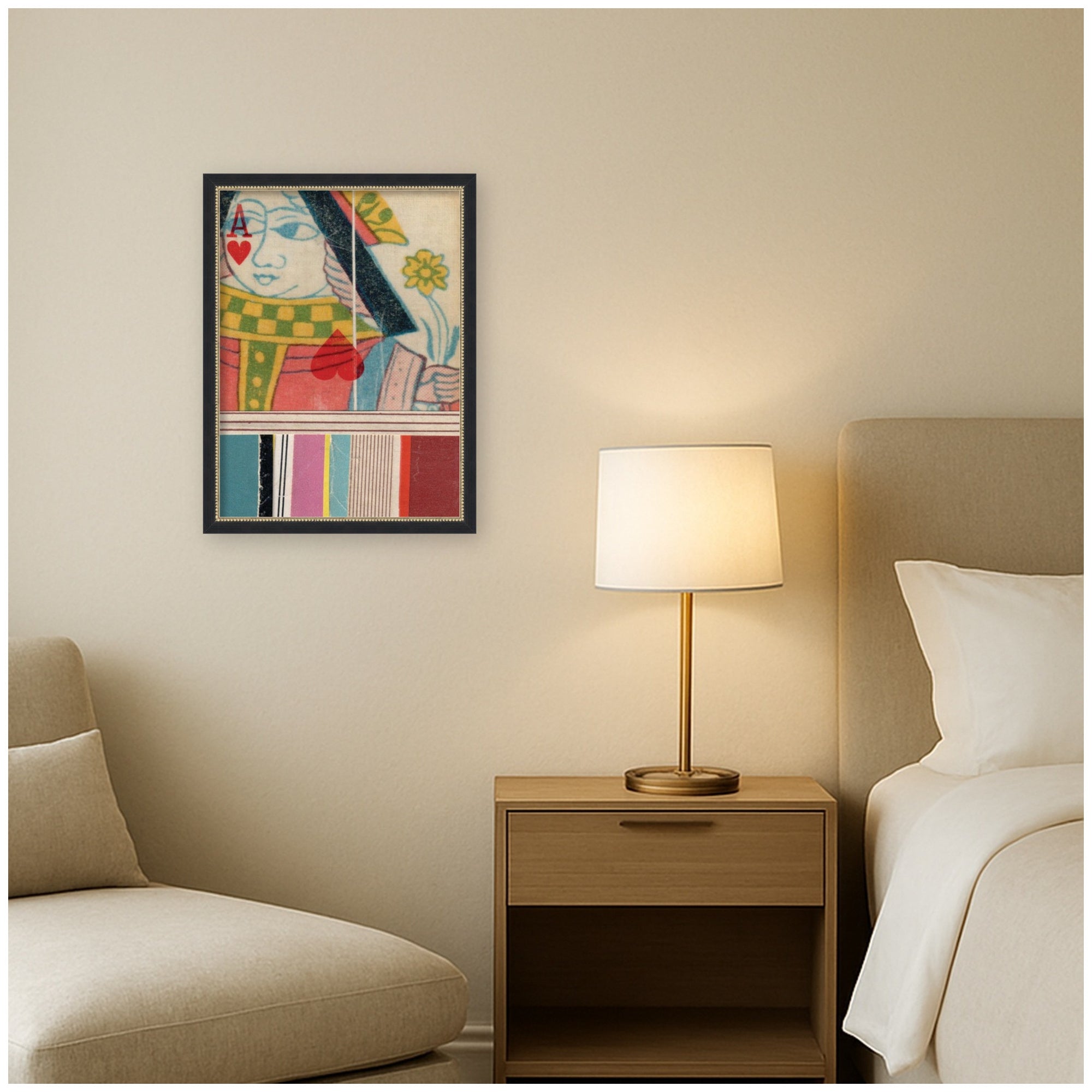 Queen with Flower FC by Felicia Dadak Framed Mounted Canvas Wall Art Print