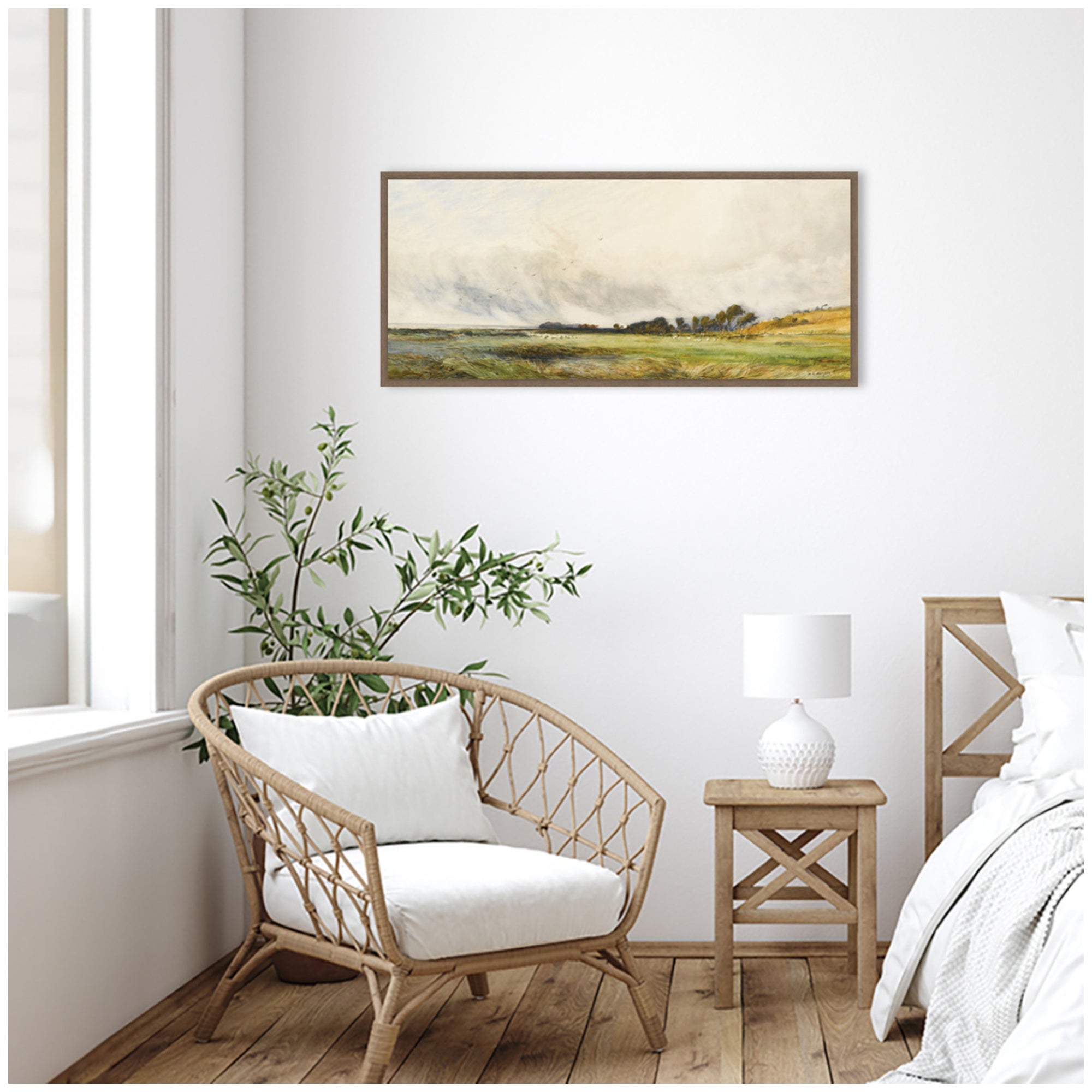 Framed Canvas 40 x 18 Sylvie Walnut 7