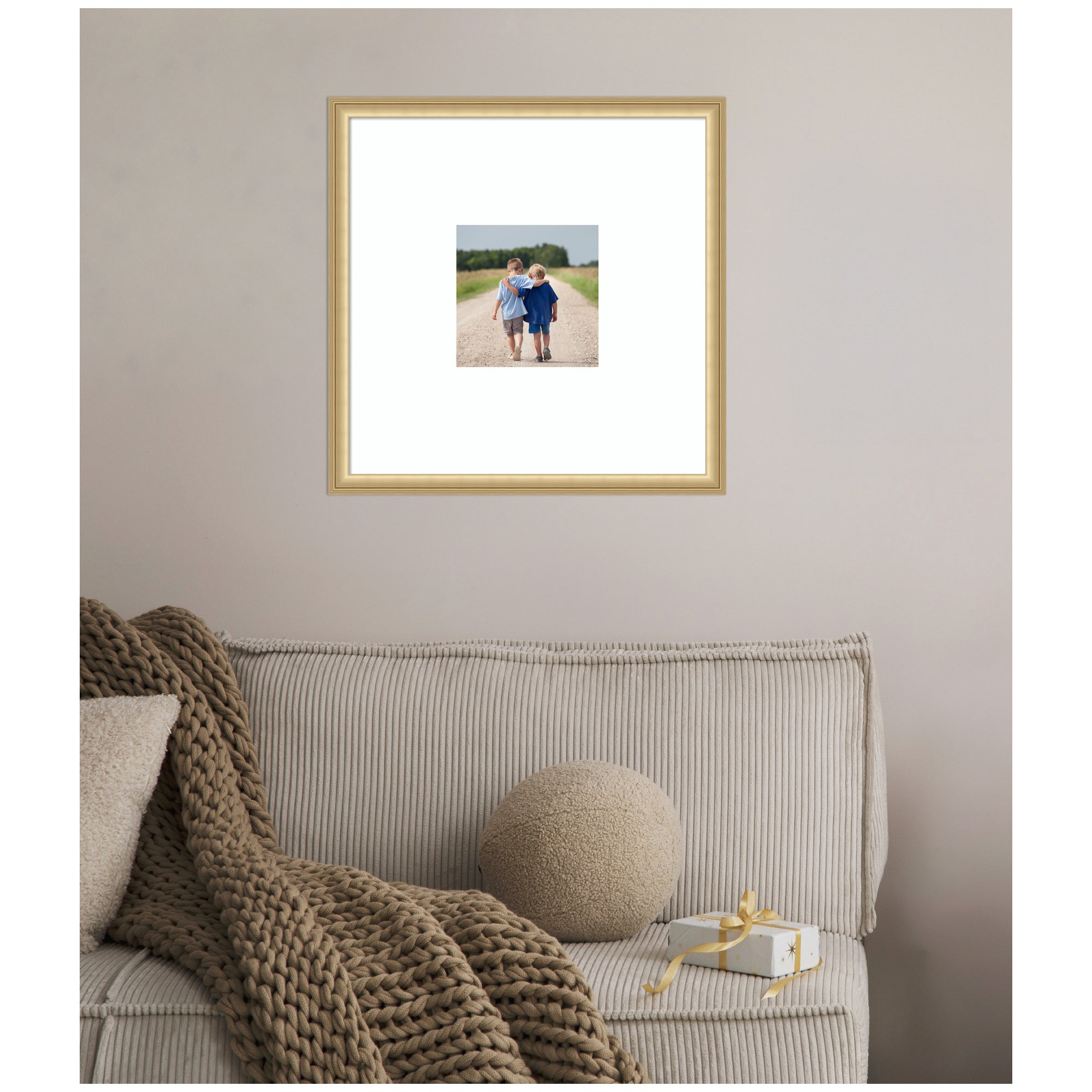 Wall Frame Florence Gold 20x20 matted to 8x8 5
