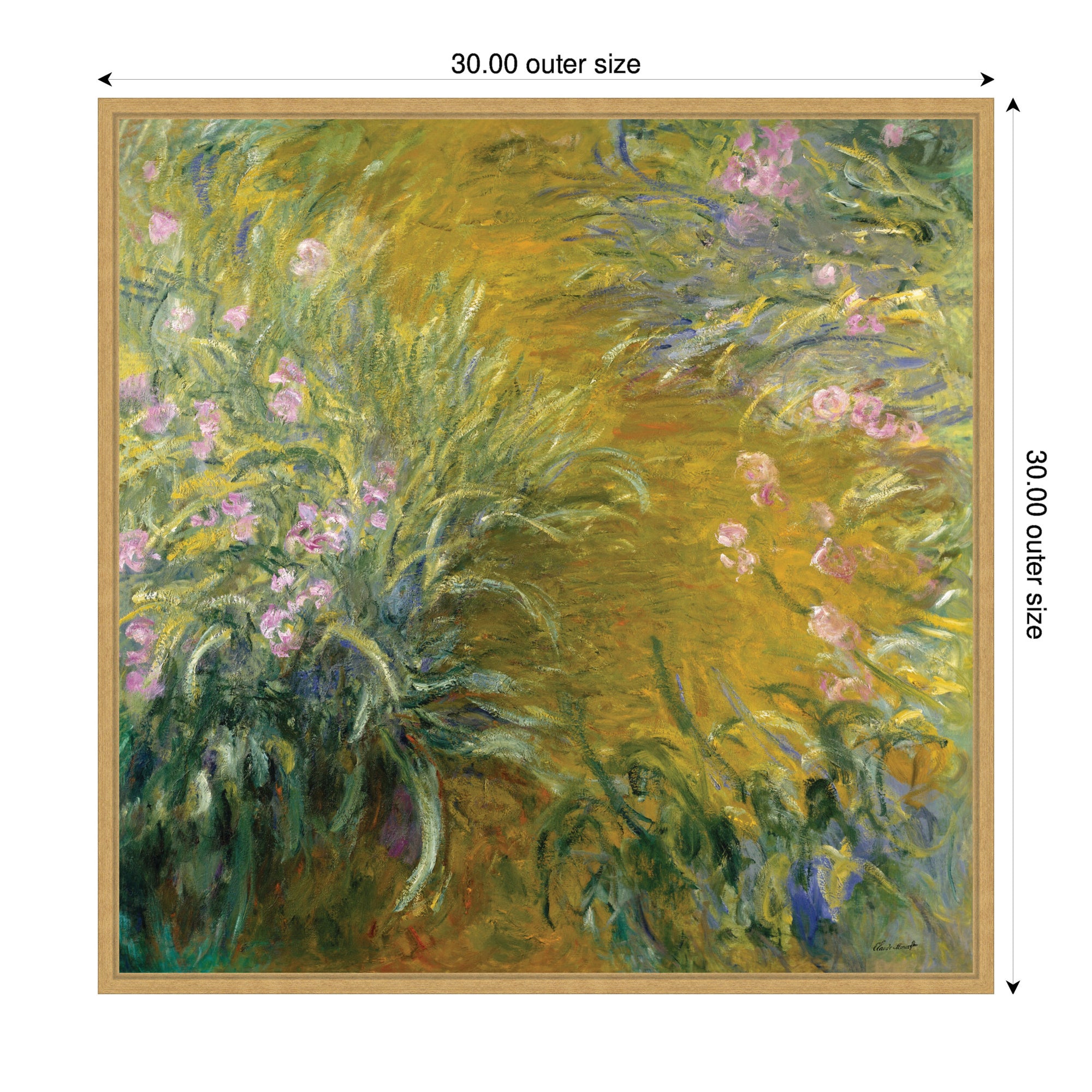 Framed Canvas 30x30 Sylvie Bright Gold 2