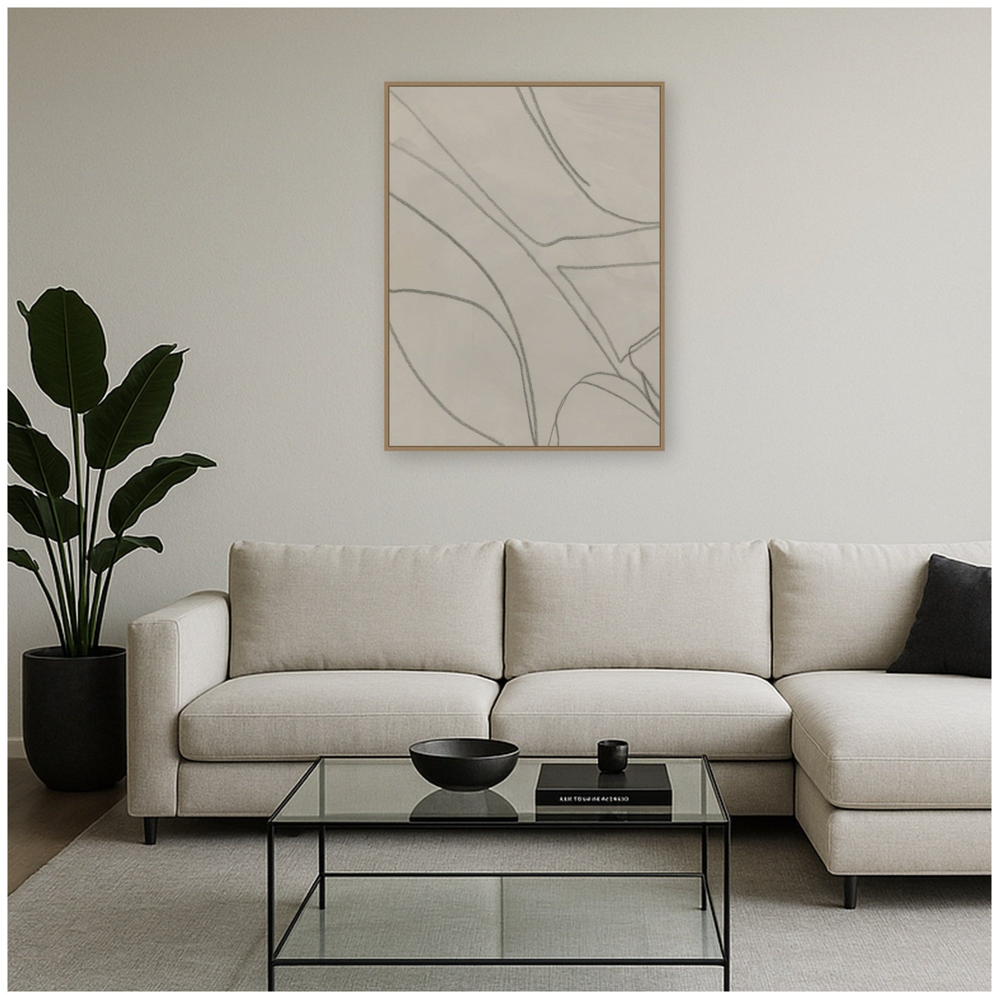 Framed Canvas Sylvie Dark Gold 32x42 5