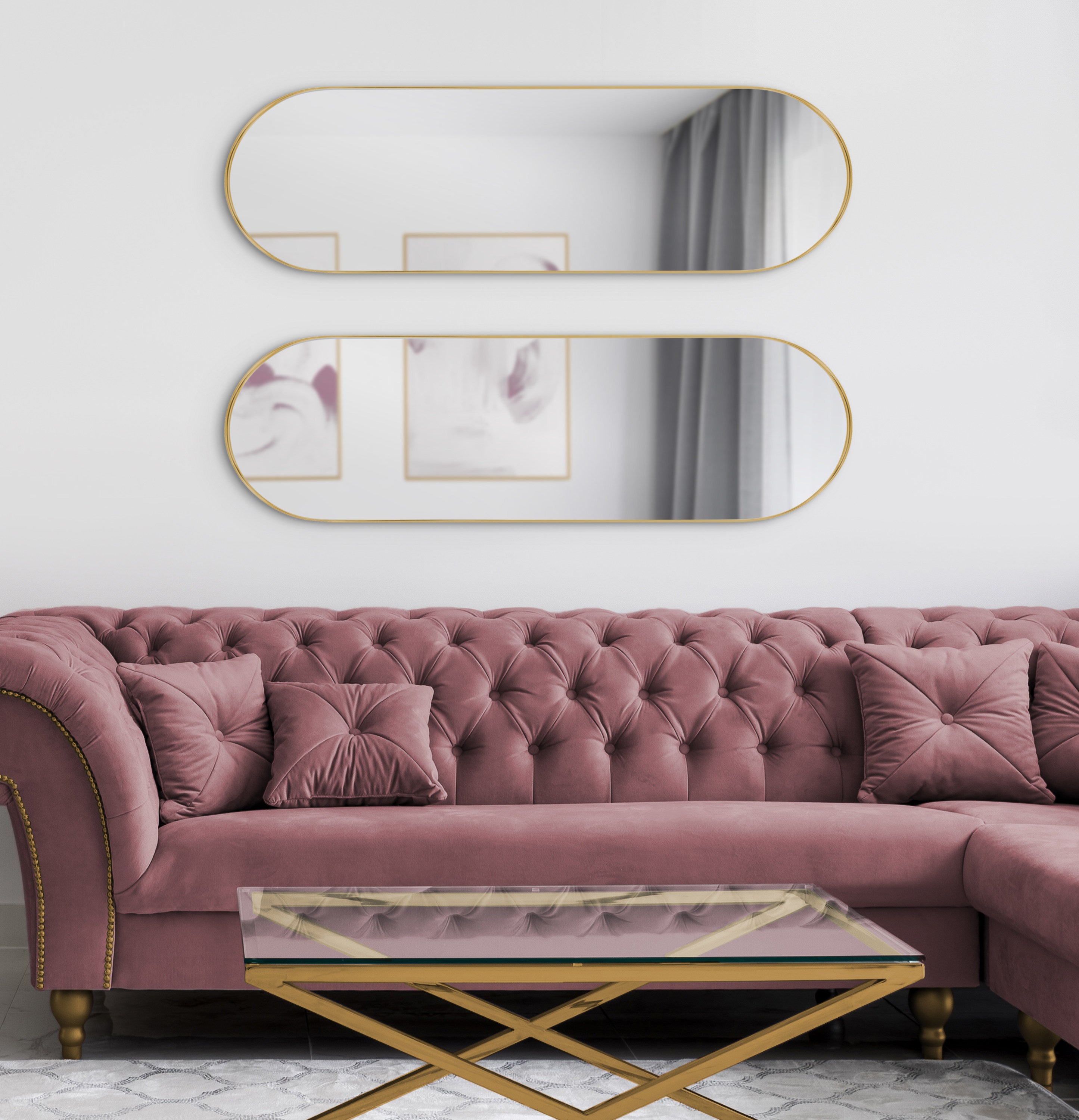 Rollo Capsule Framed Wall Mirror