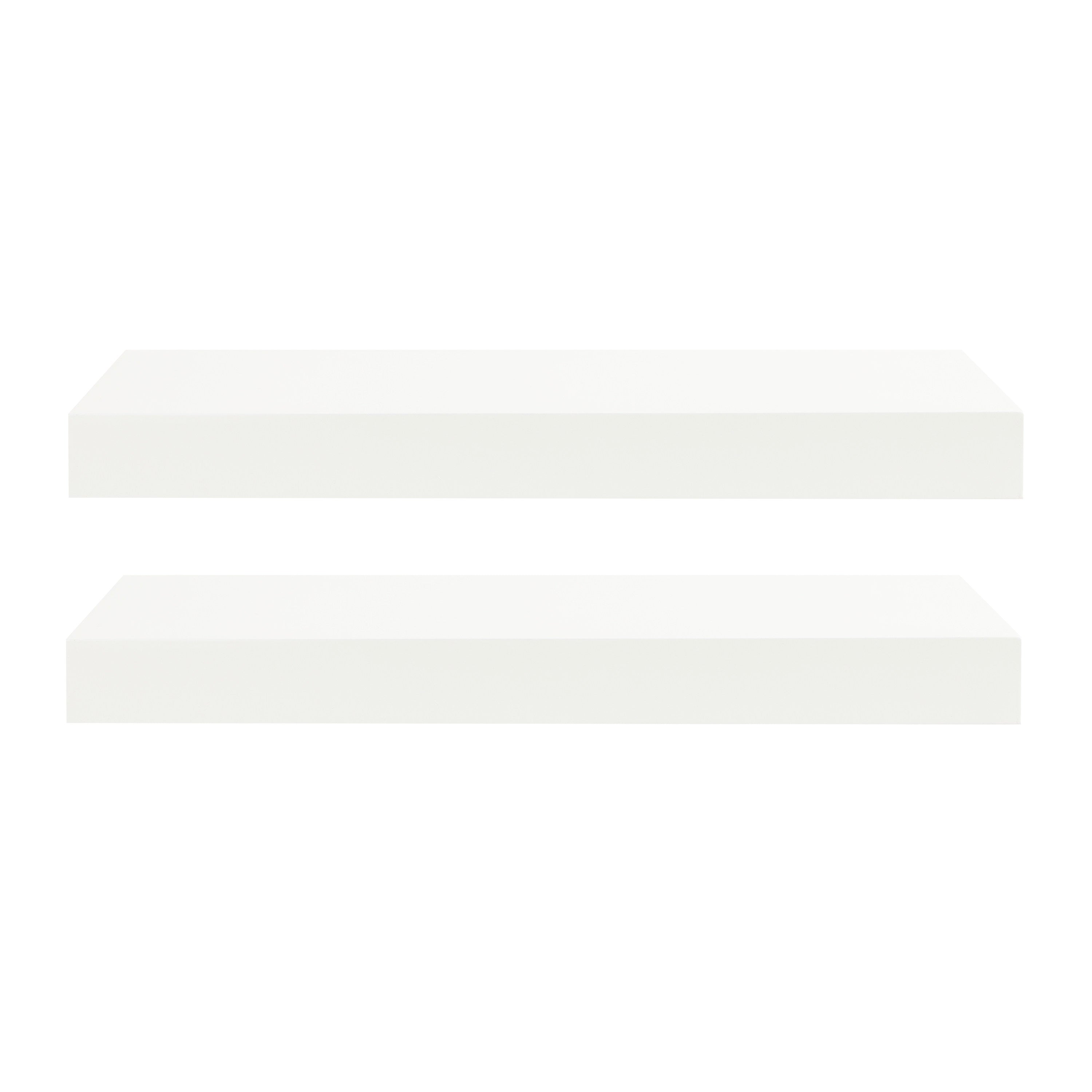Floating Shelf 2 Piece 24 Inch White 3