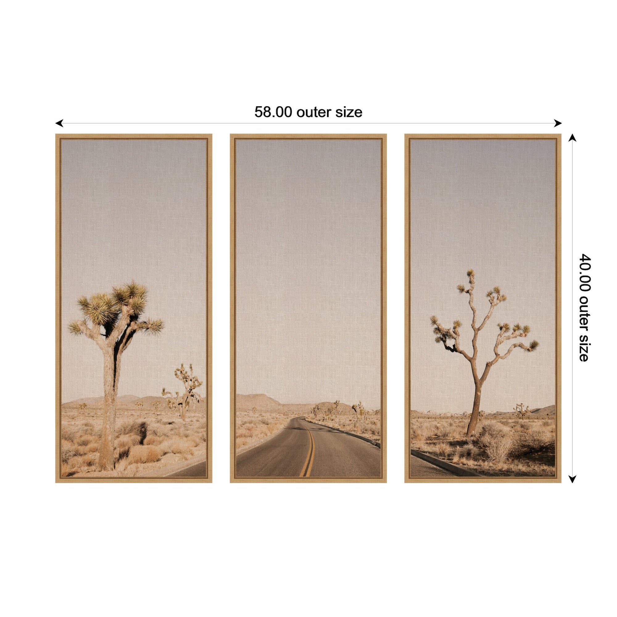 Art Set Sylvie Natural 3 Piece Set 18x40 2
