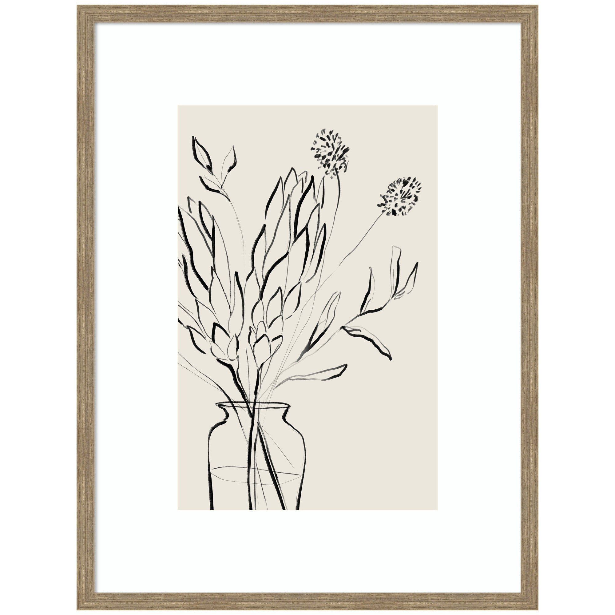 Protea Sketch No. 2 by Sara Berrenson Framed Wall Art Print