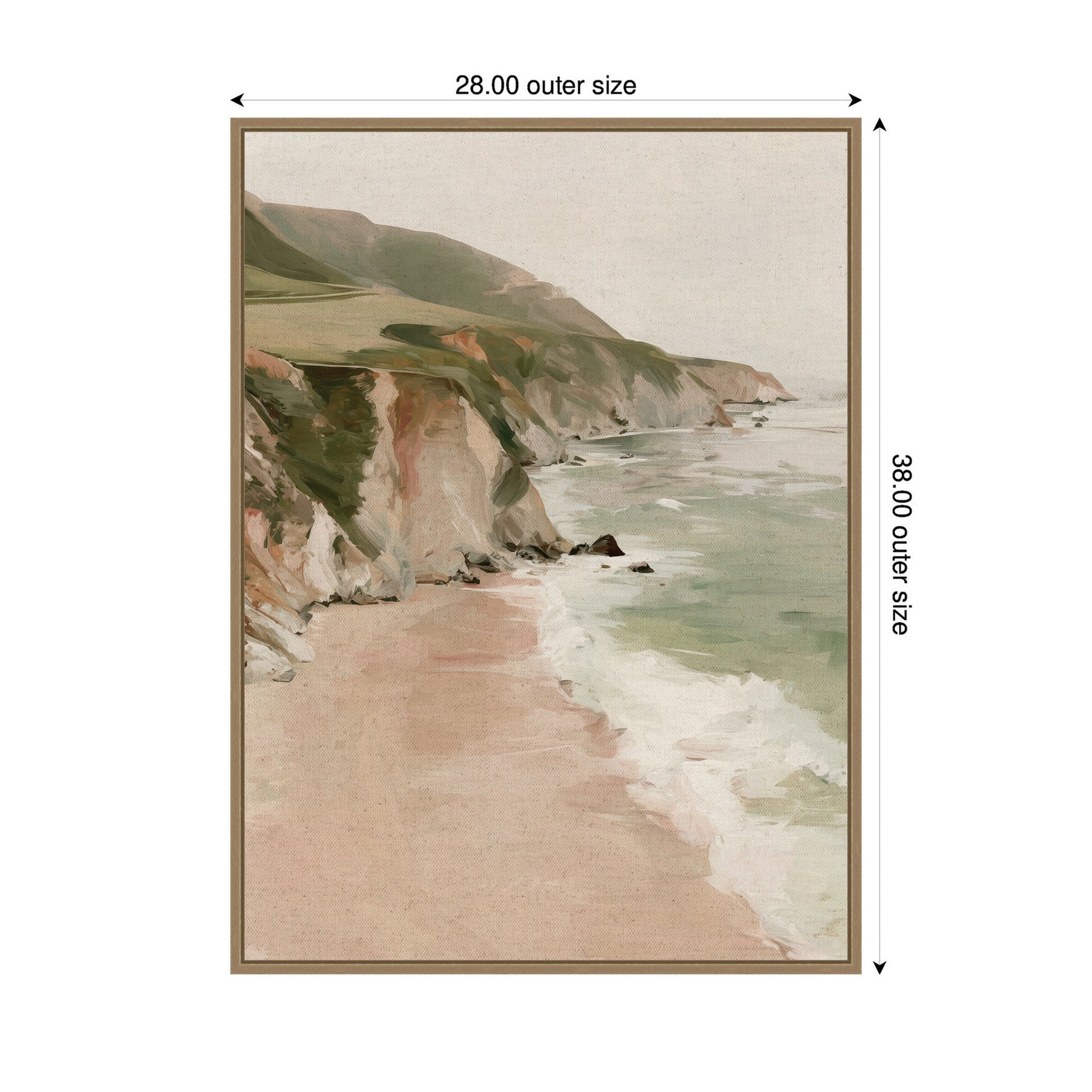 Framed Canvas Sylvie Dark Gold 28x38 2