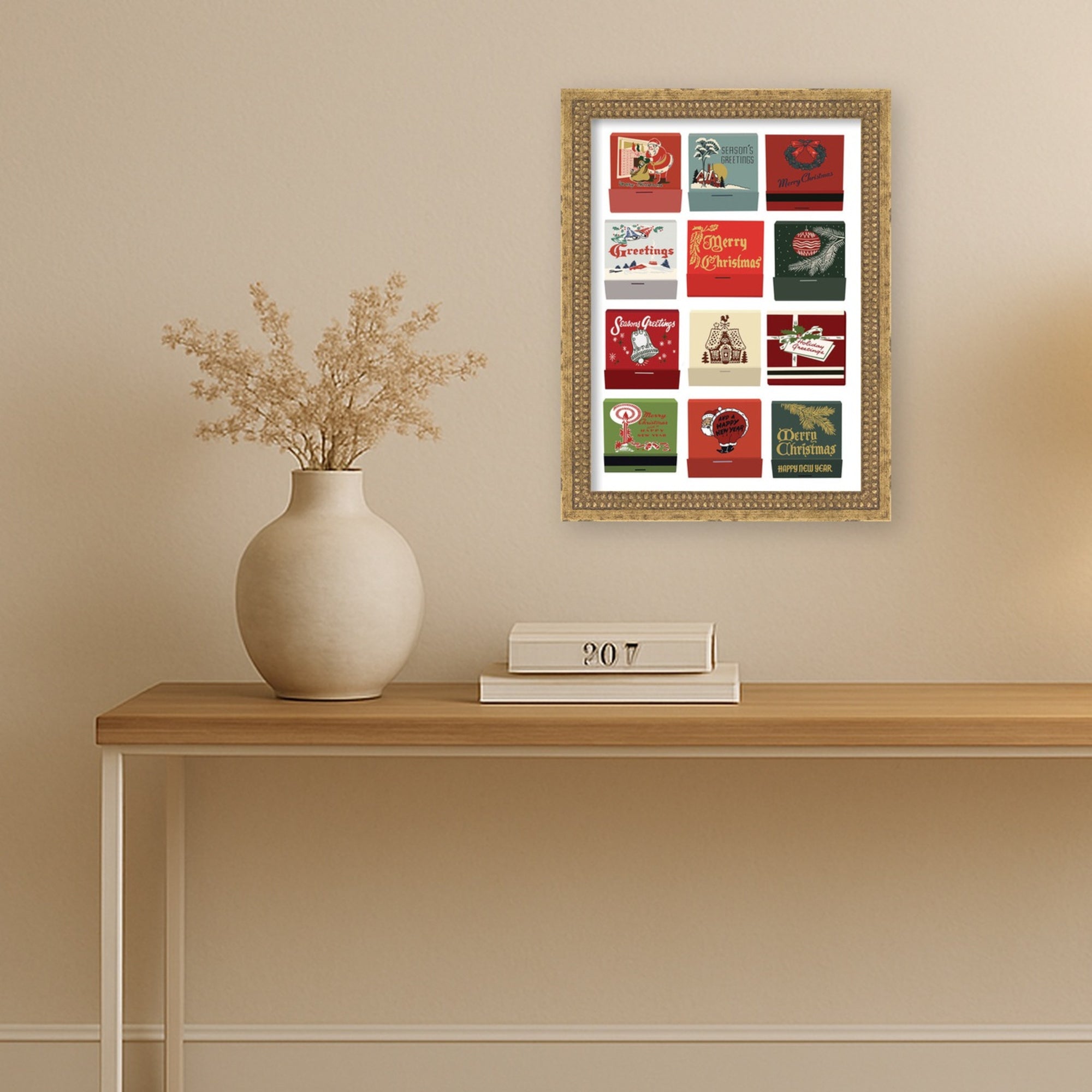 Mounted Canvas Castellan Gold 13x17 6