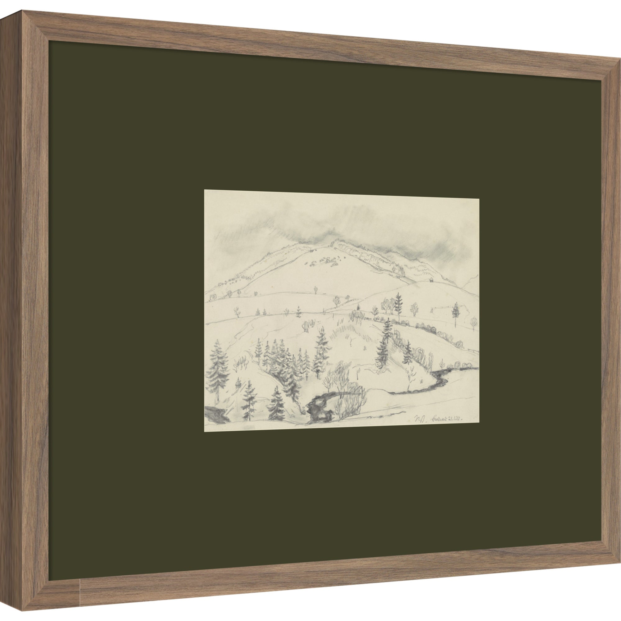 Framed Art Svelte Walnut 21x17 1