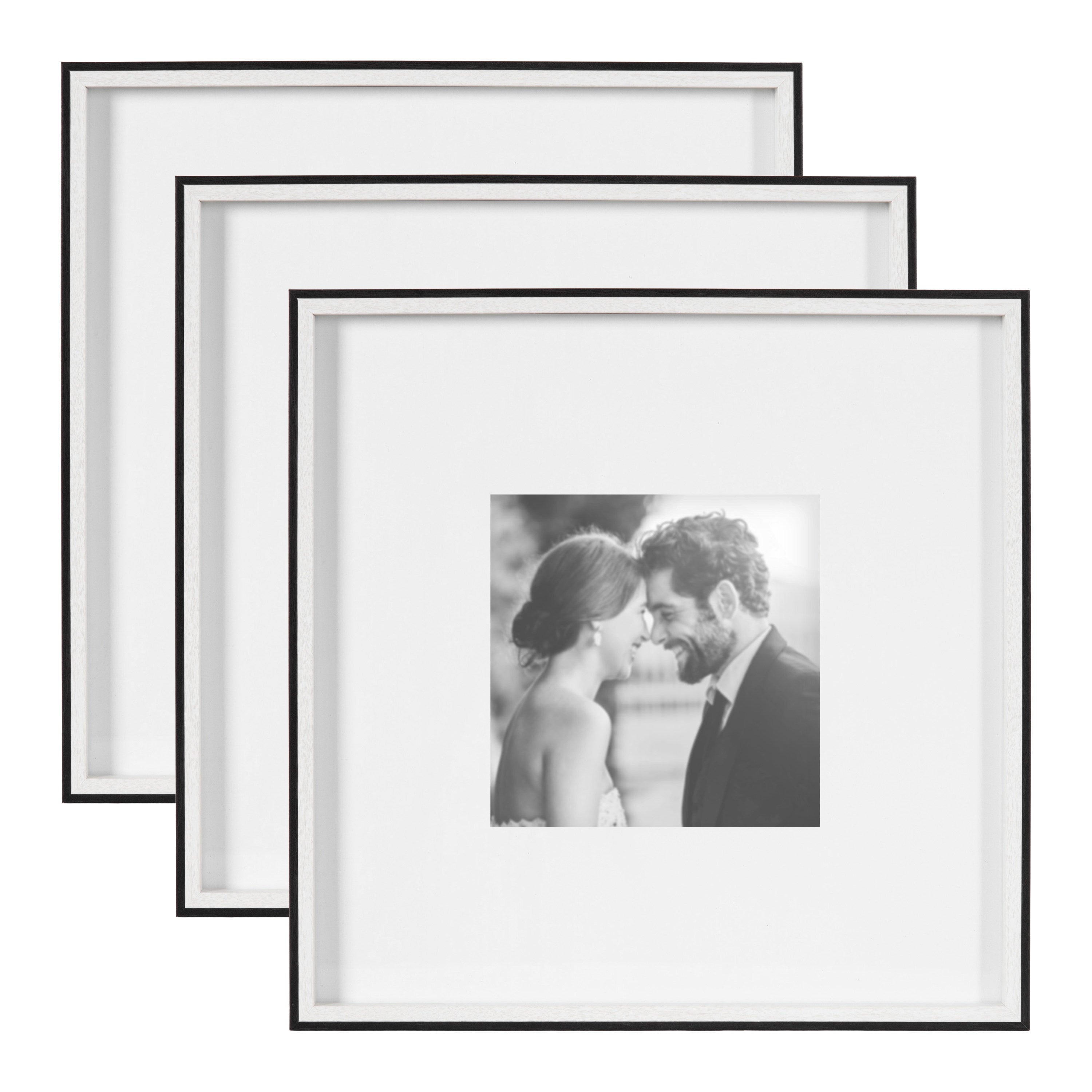 Wall Frame 16x16 matted to 8x8 Black White 1