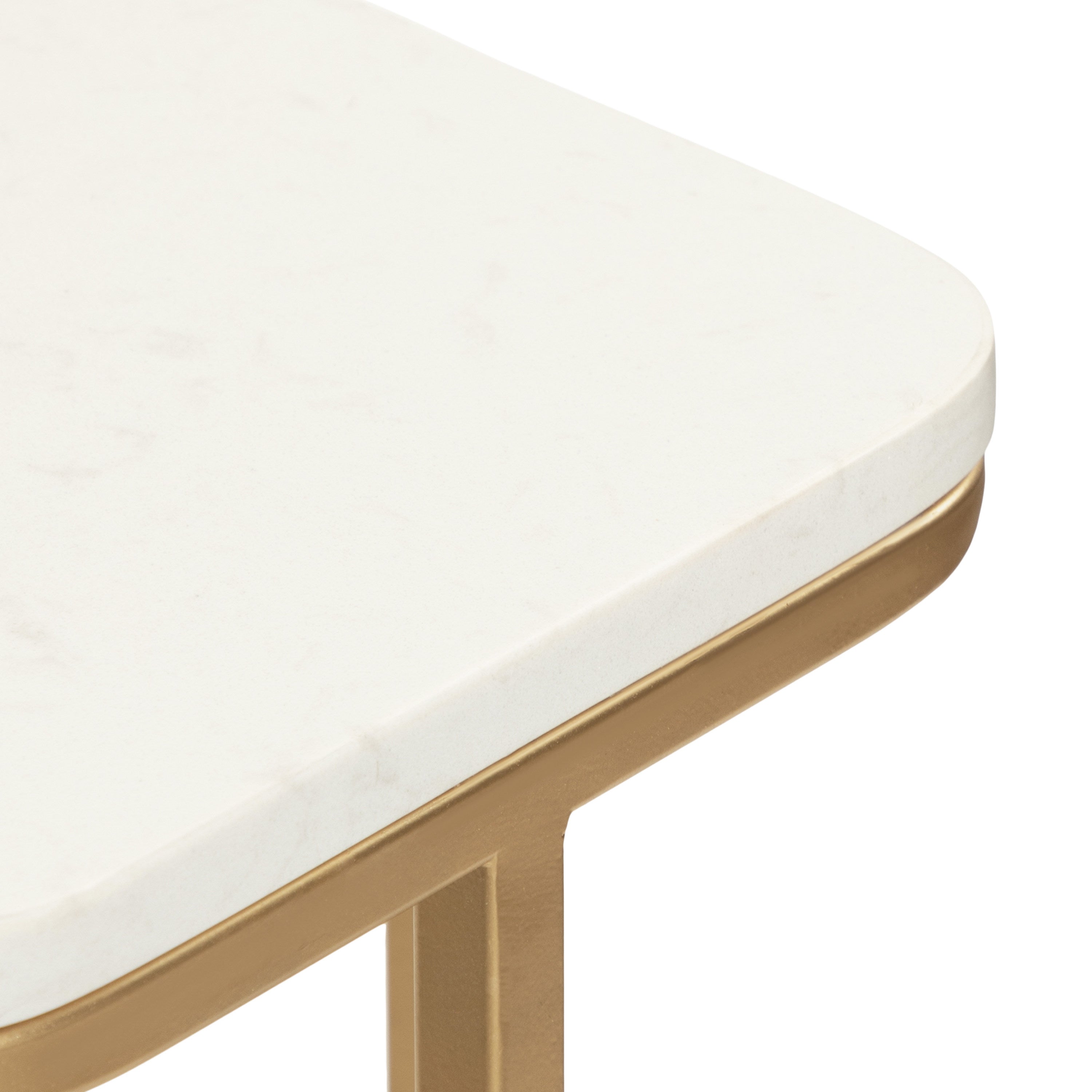 Drink Table White Gold 8x8x22 3