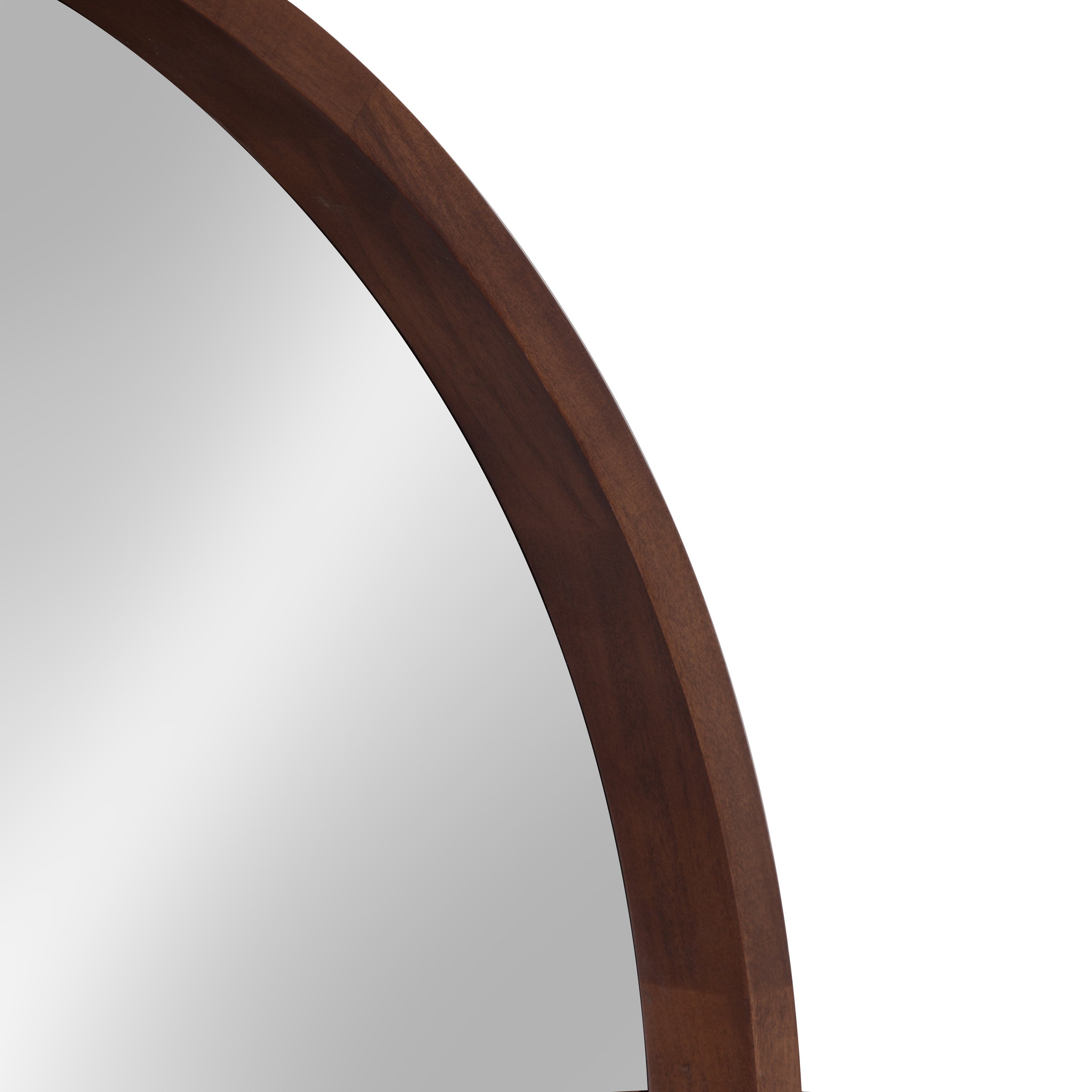Round Mirror Dark Brown 30" Diameter 3