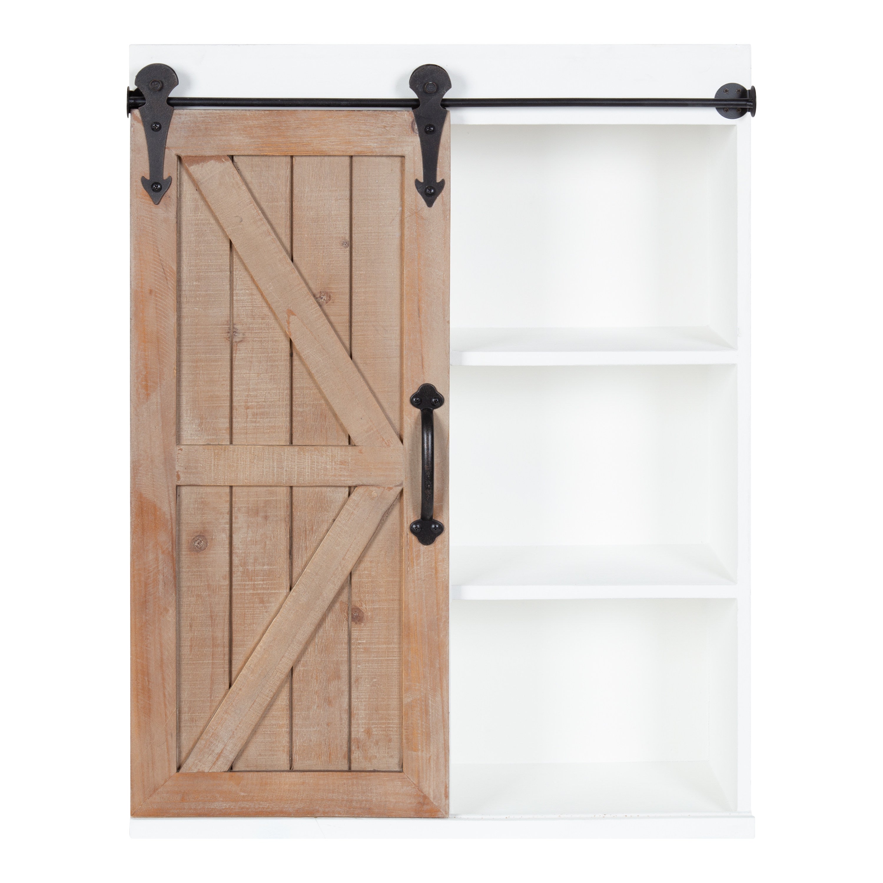 Cabinet White Rustic Brown 22x28 3