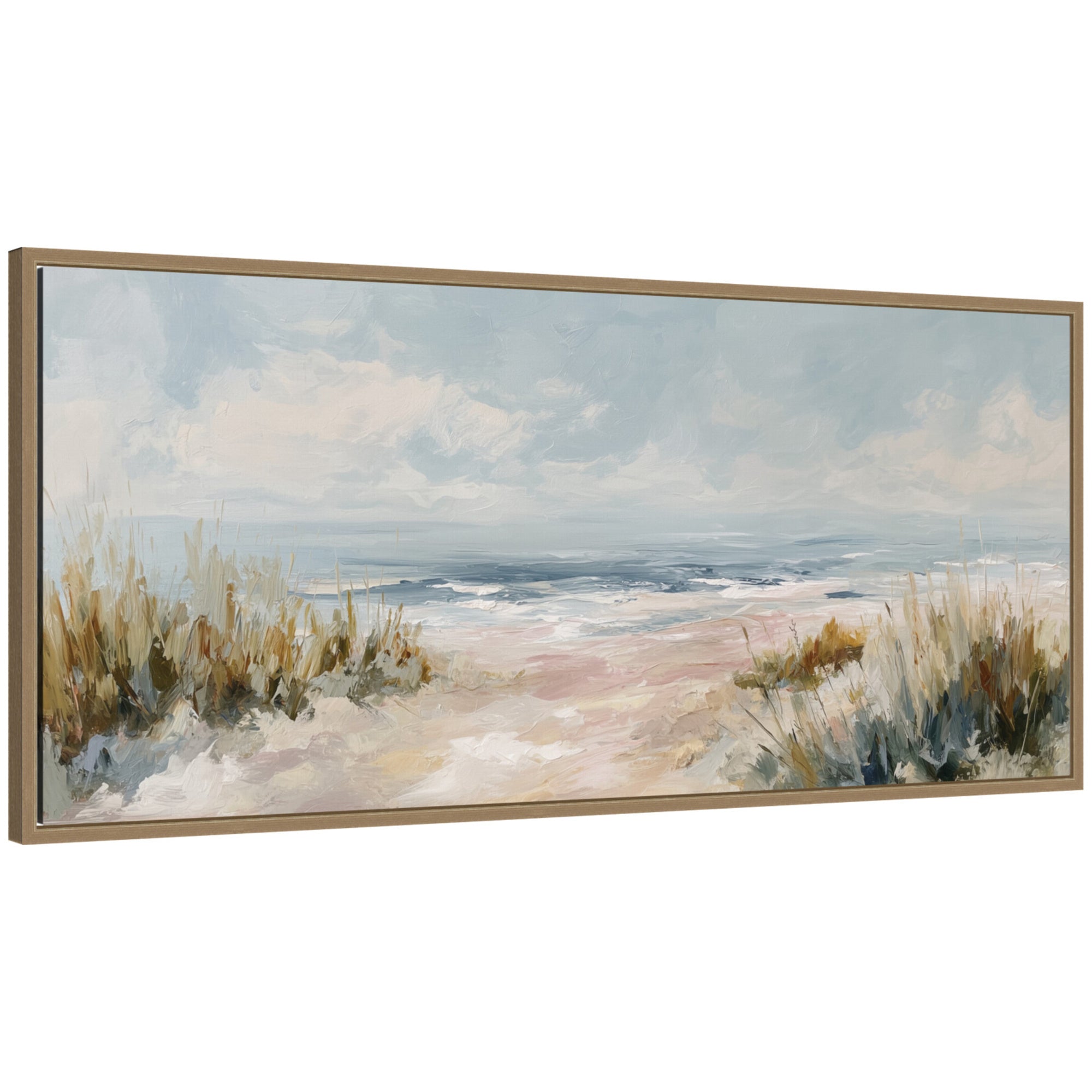 Framed Canvas 40x18 Sylvie Dark Gold 1