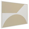 Sylvie Minimal Max Mod I Soft Neutral Framed Canvas by The Creative Bunch Studio