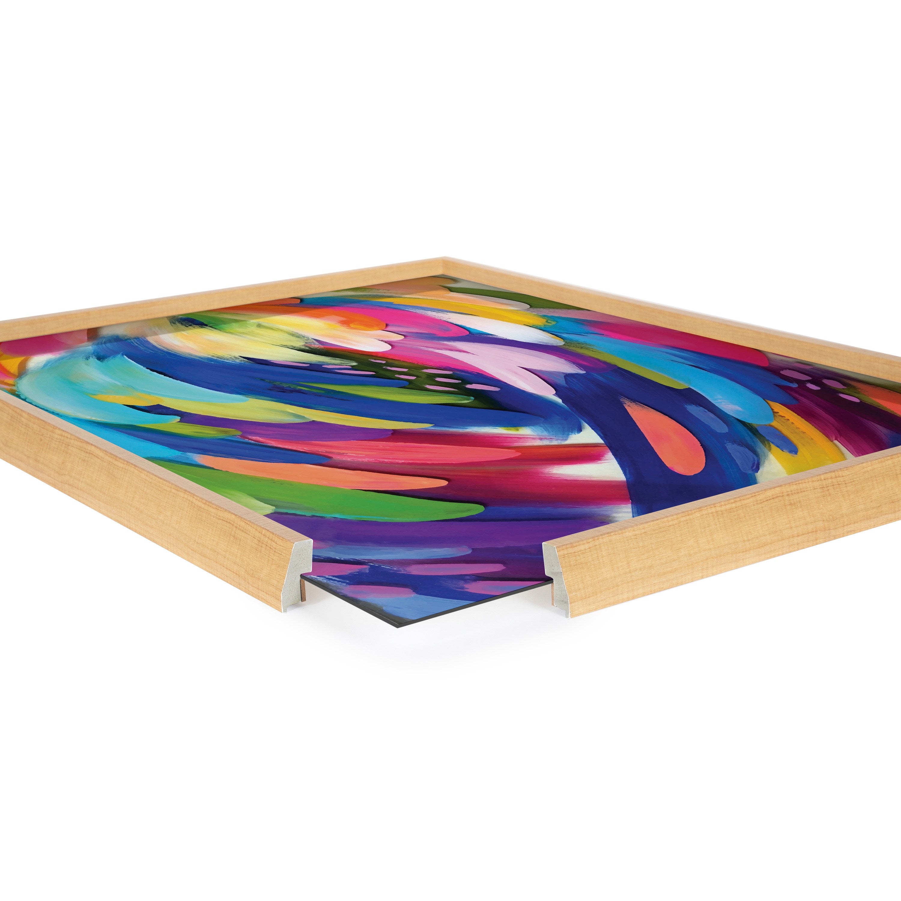 Blake Bright Brush Strokes Framed Printed Art by Jessi Raulet of Ettavee