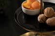 Tiered Tray Black Gold 12x12x15 8